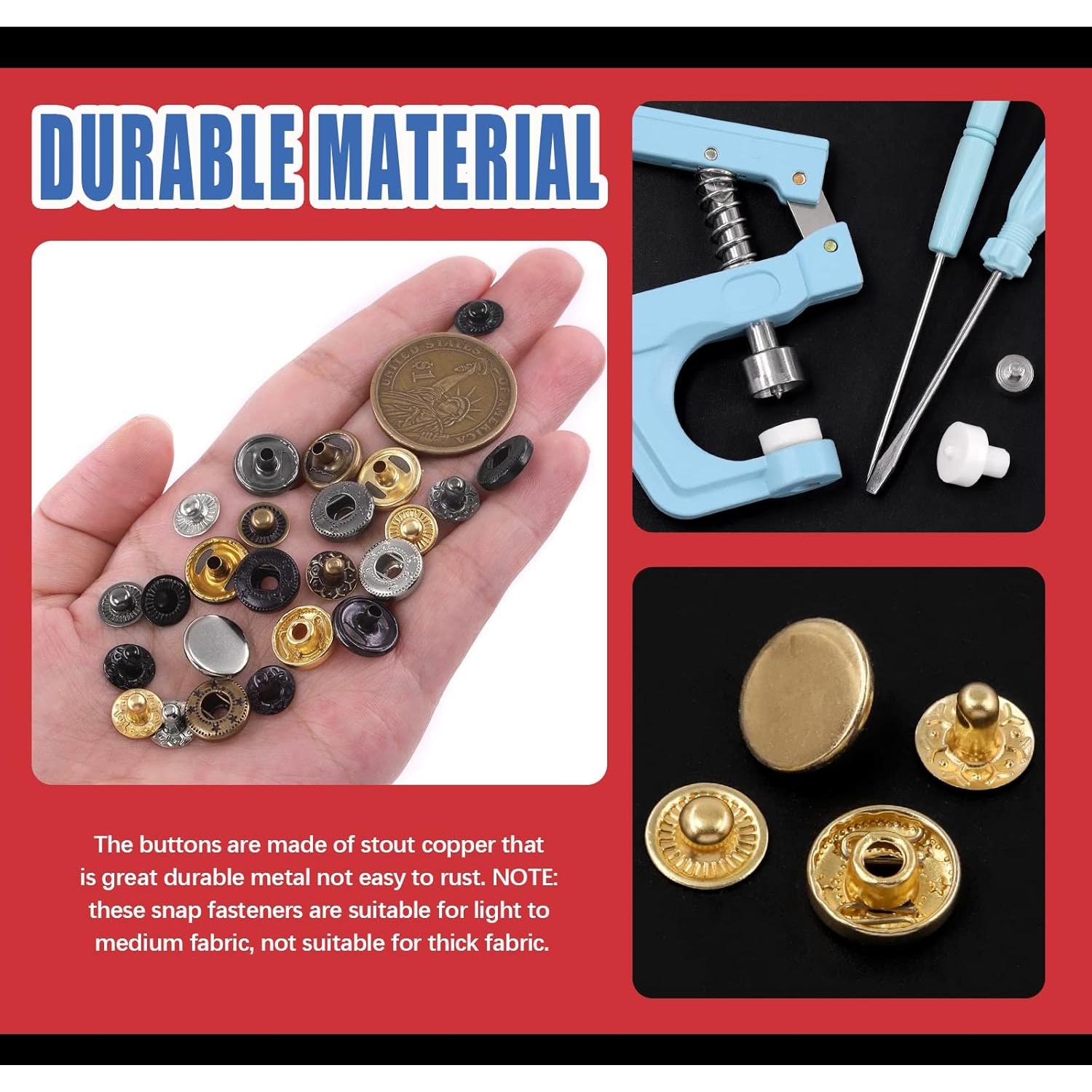 Kit de Broches de Cuero Hilitchi 103 Juegos 12.5mm Multicolor