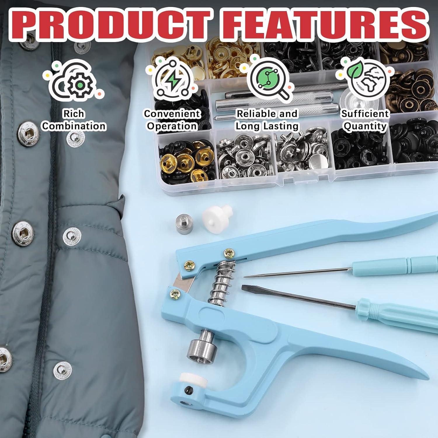 Kit de Broches de Cuero Hilitchi 103 Juegos 12.5mm Multicolor