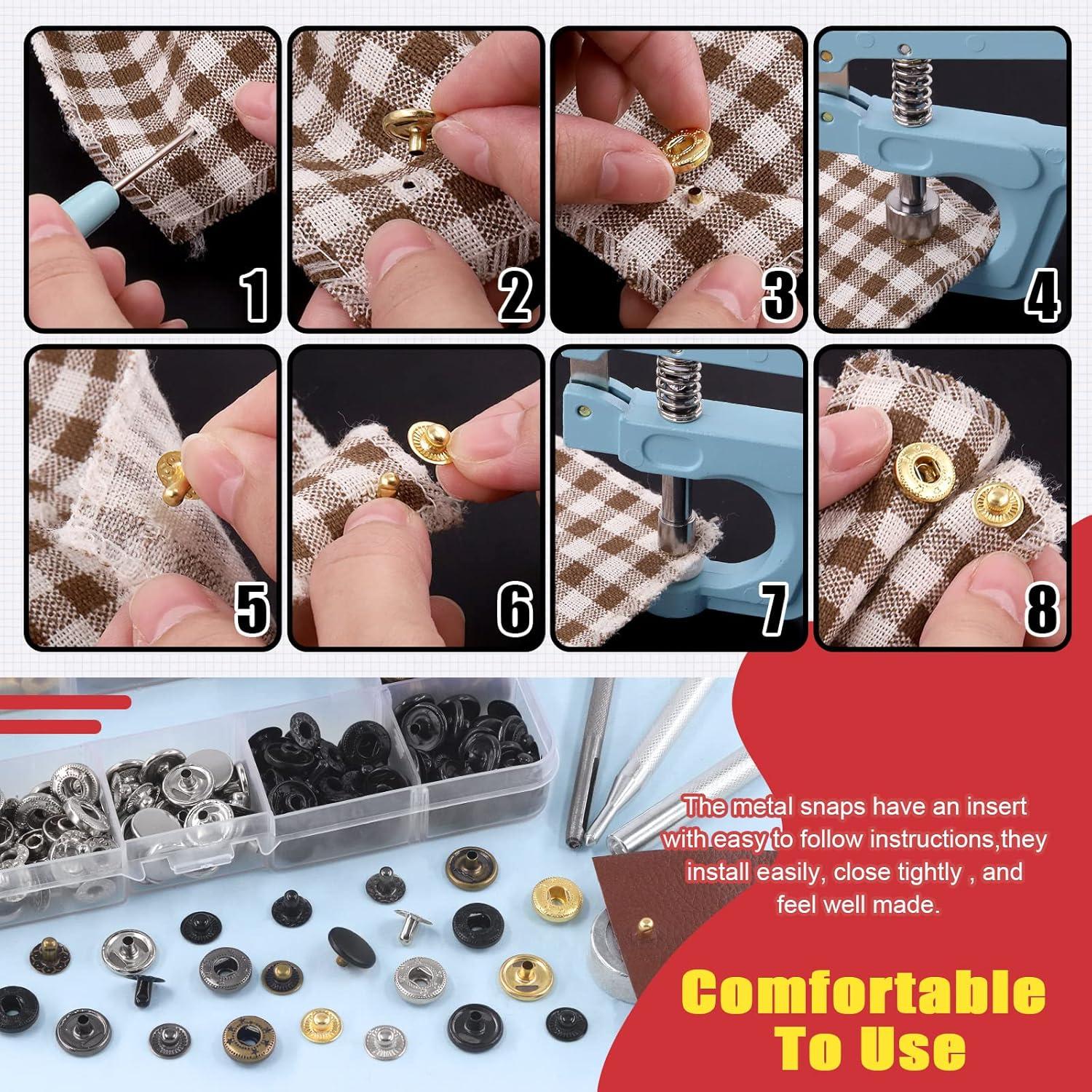 Kit de Broches de Cuero Hilitchi 103 Juegos 12.5mm Multicolor