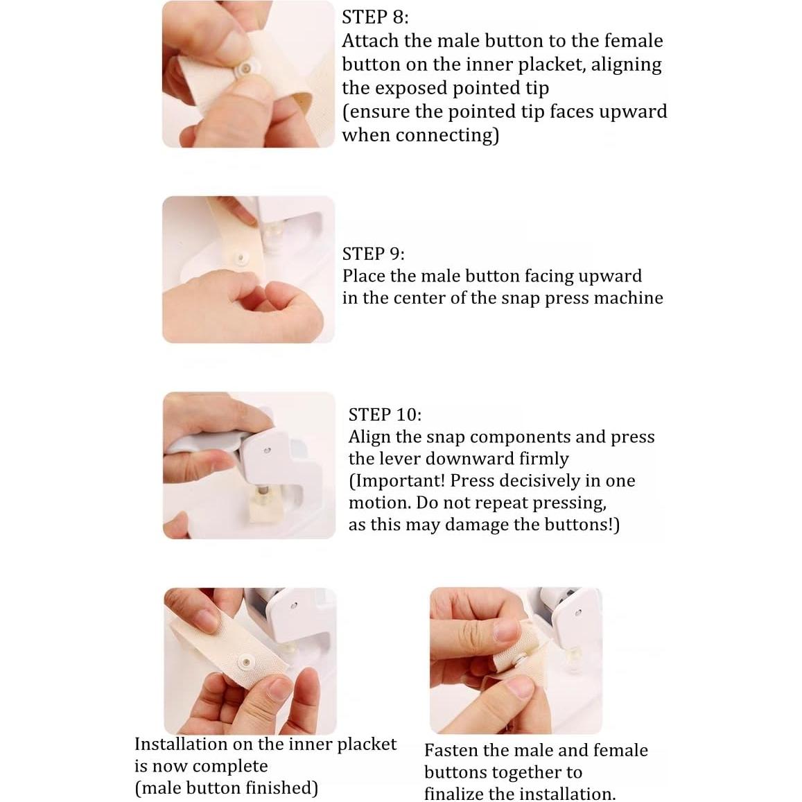 Alicates de Botones a Presión HONEYSEW para Plástico 9-13mm