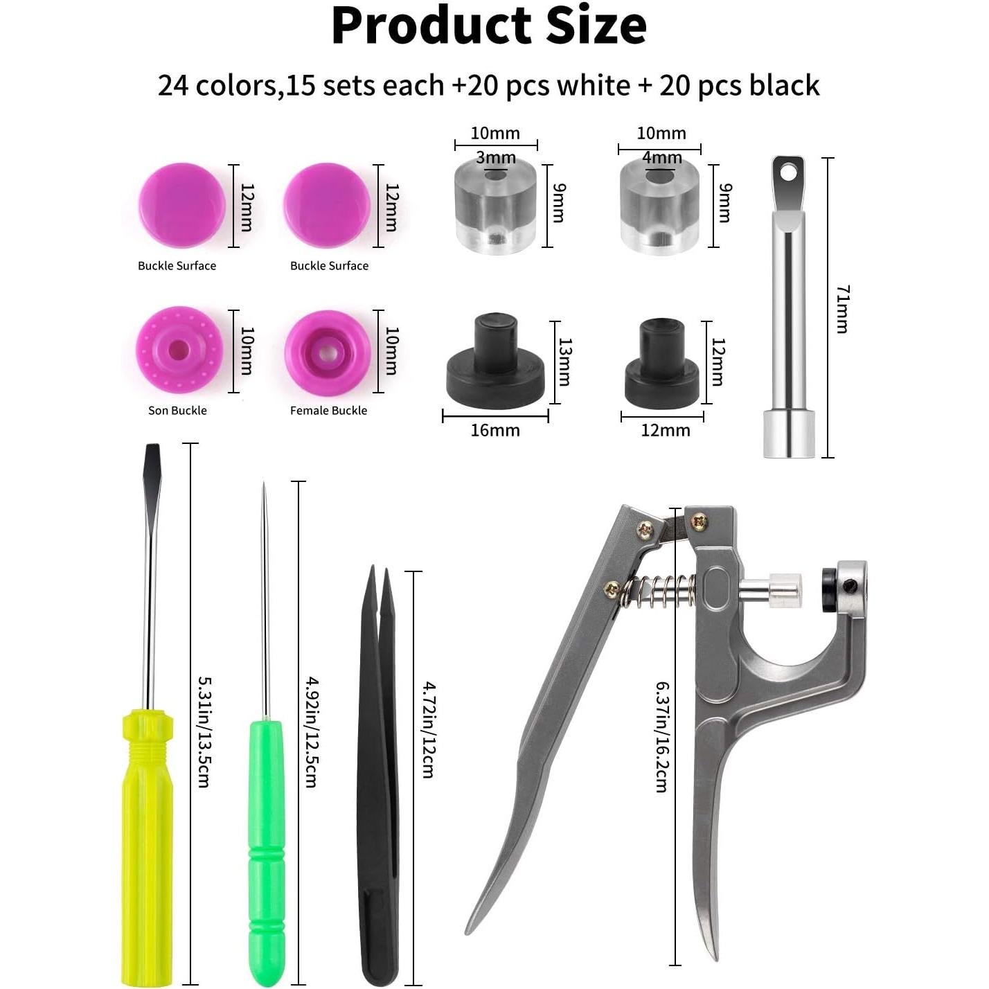 Kit de Sujetadores de Plástico MSDADA con Alicates - 400 Piezas