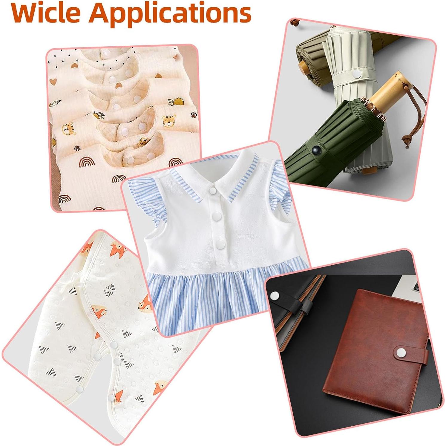 Kit de 120 Botones de Plástico KAM T5 Blancos GTAAOY