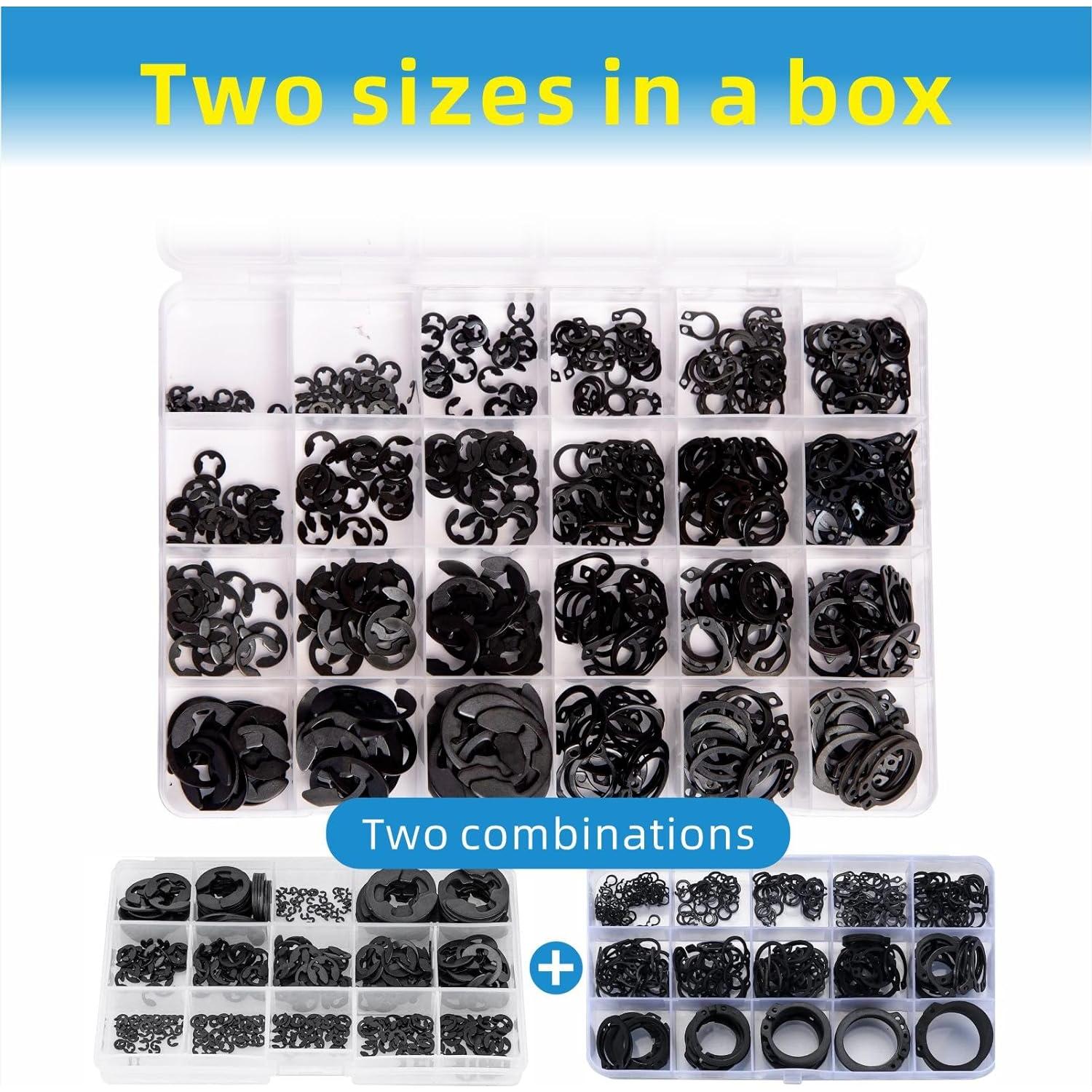 Juego de Clips E y Anillos de Presión Mariyandh 324 Pcs