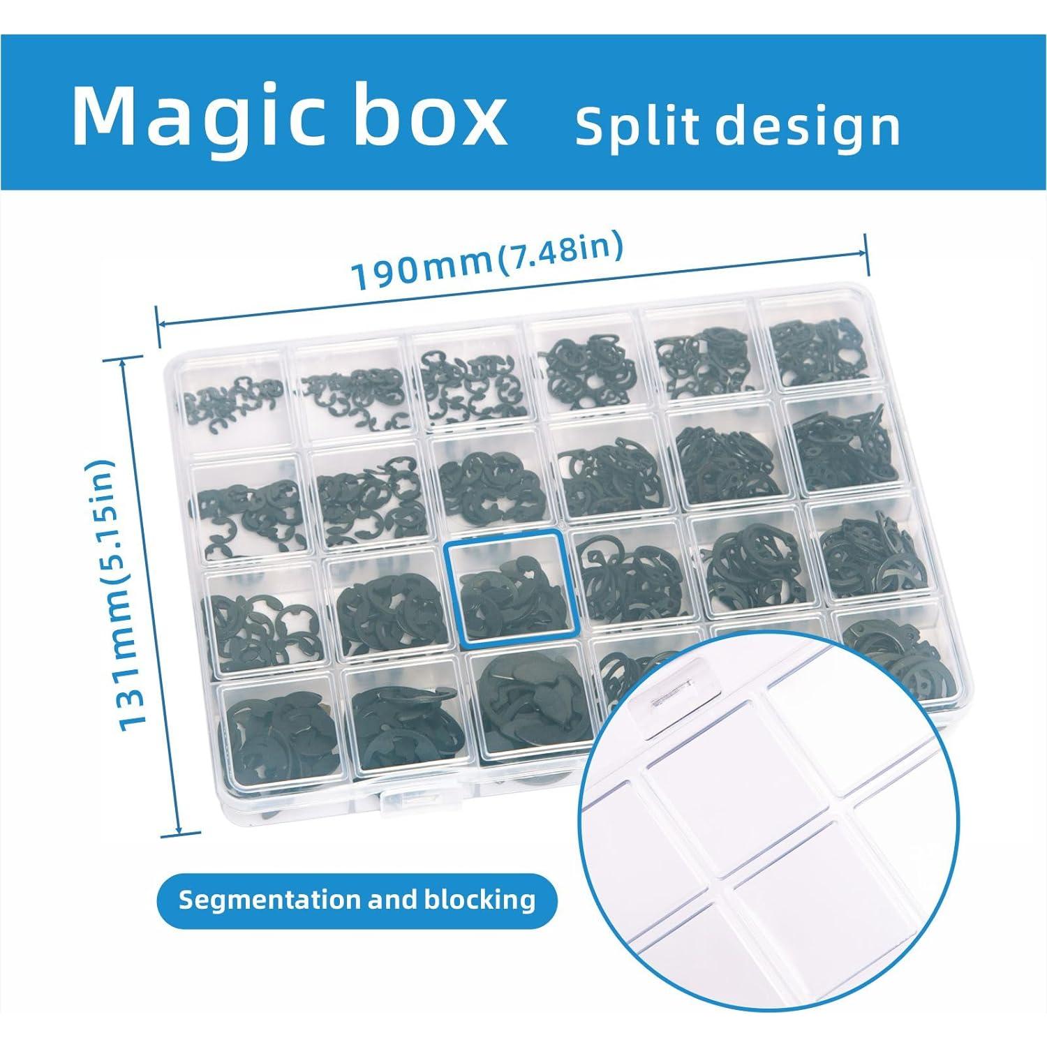 Juego de Clips E y Anillos de Presión Mariyandh 324 Pcs