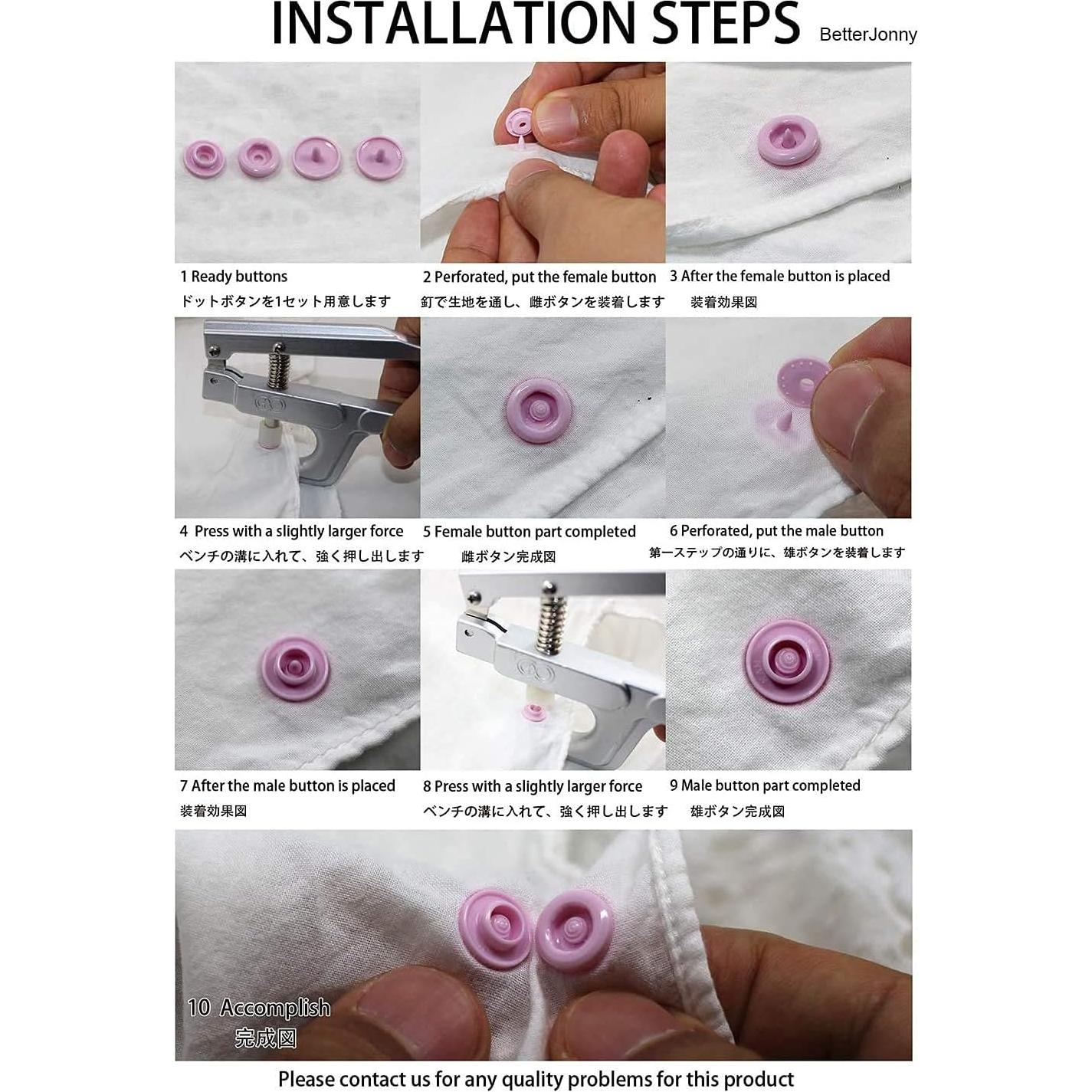 Kit de Sujetadores KAM 384 Juegos Multicolor + Alicates