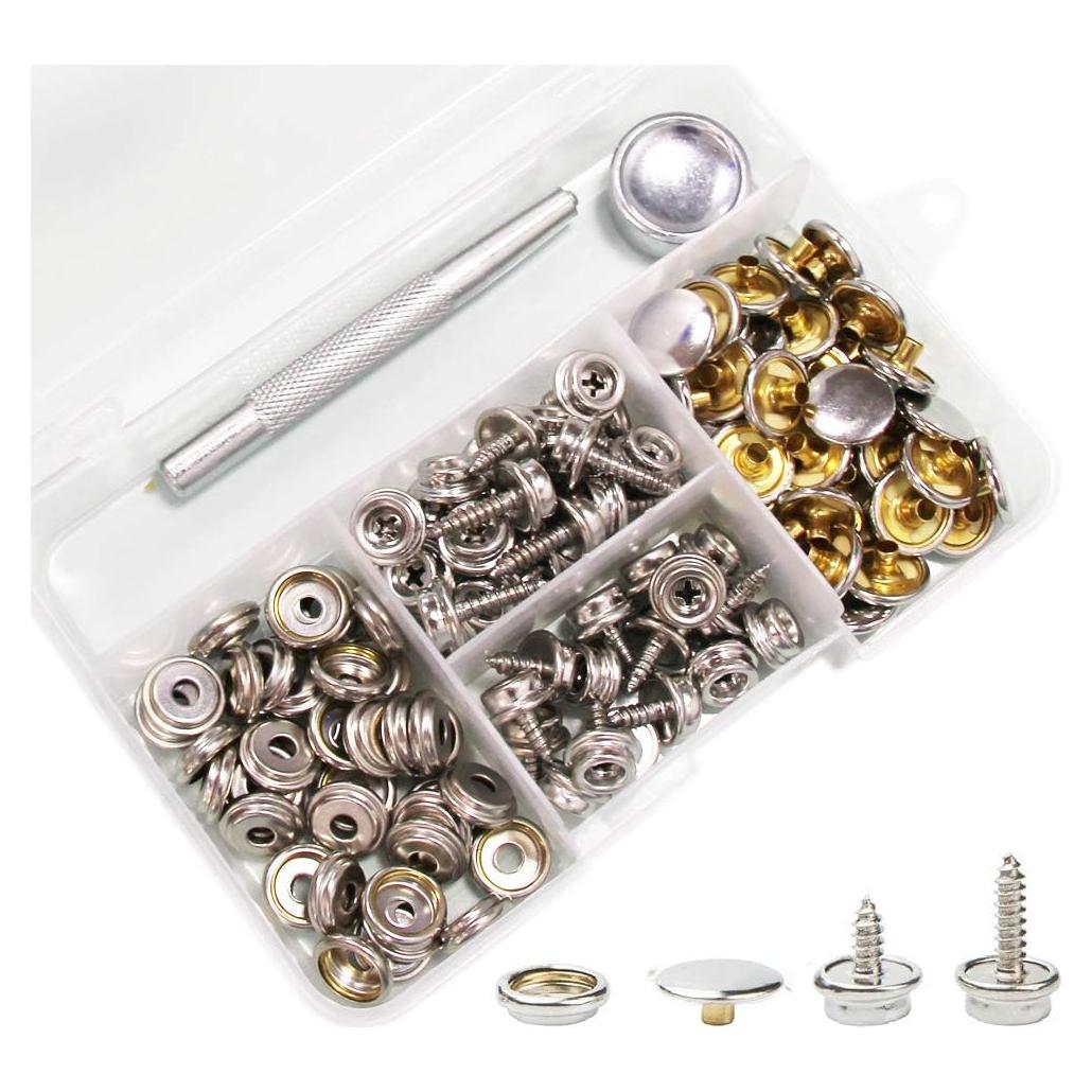 Kit de Broches de Lona Arokimi 120pcs Acero Inoxidable