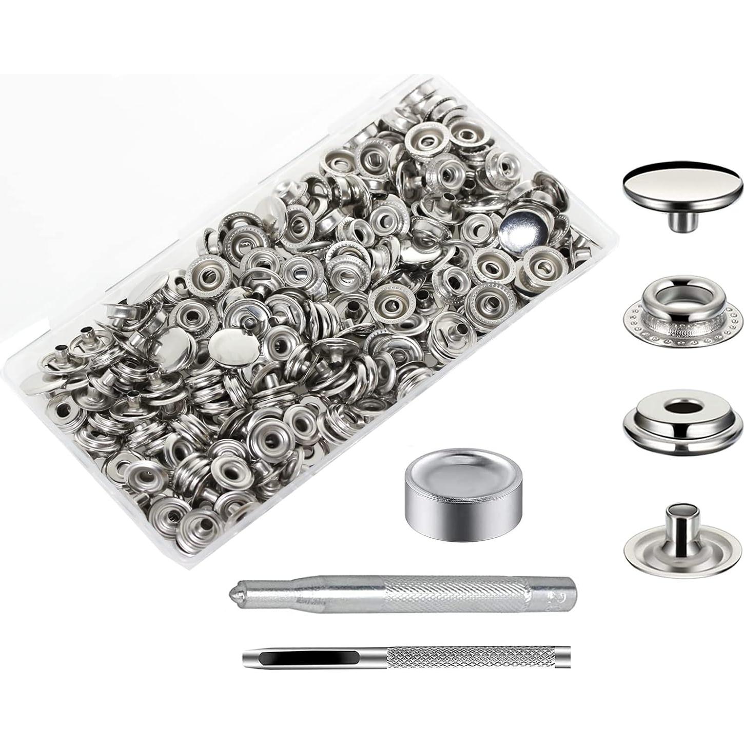 Kit 240 Broches de Presión Acero Inoxidable BetterJonny 15mm