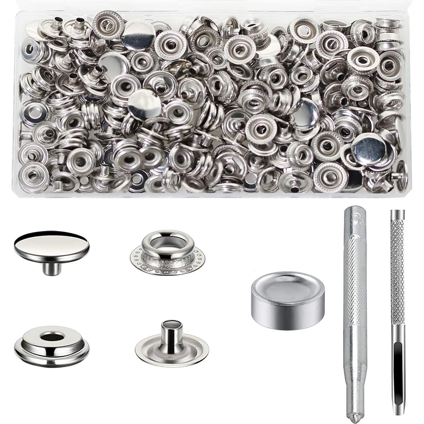 Kit 240 Broches de Presión Acero Inoxidable BetterJonny 15mm