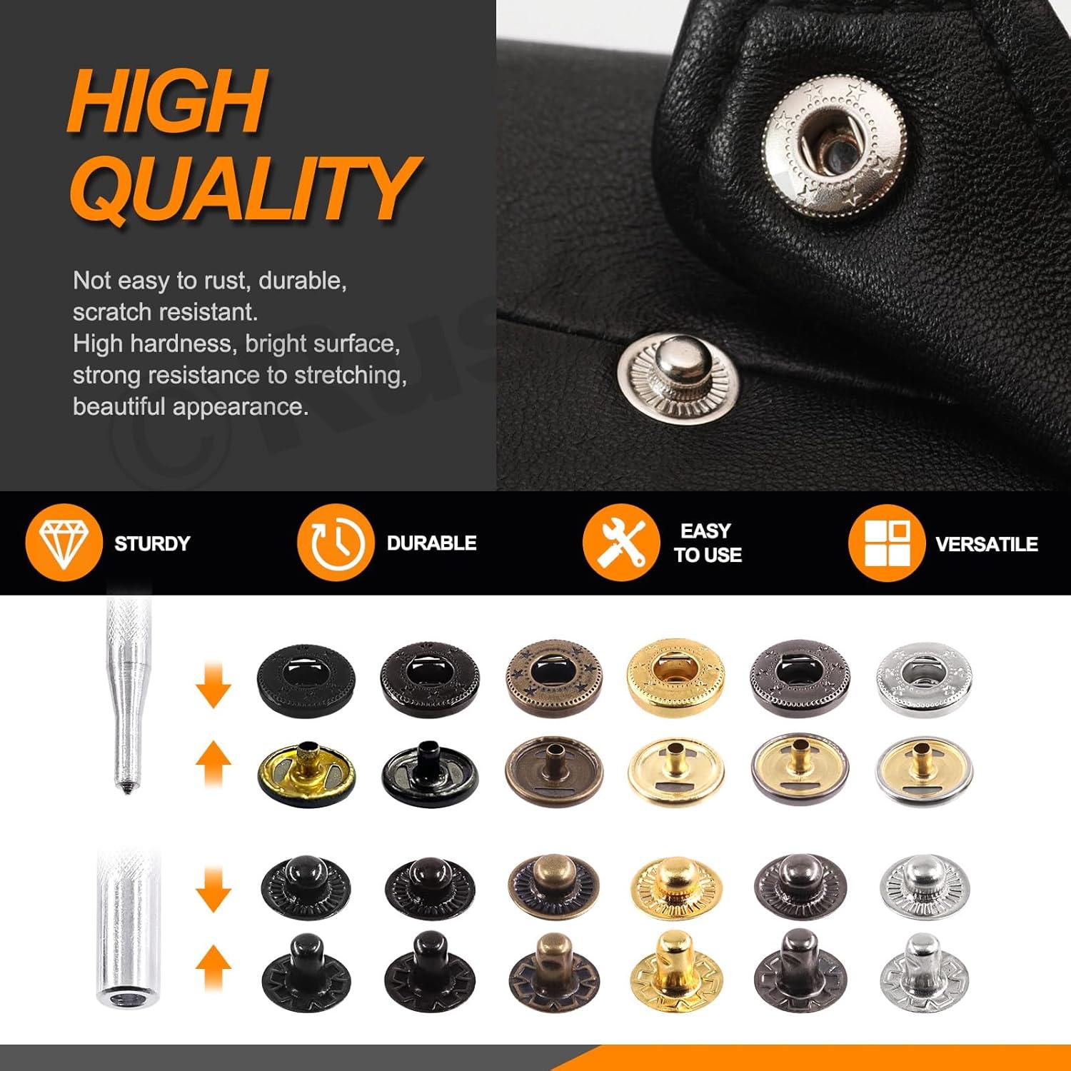 Kit de 90 Botones a Presión 12.5mm Rustark con Herramientas