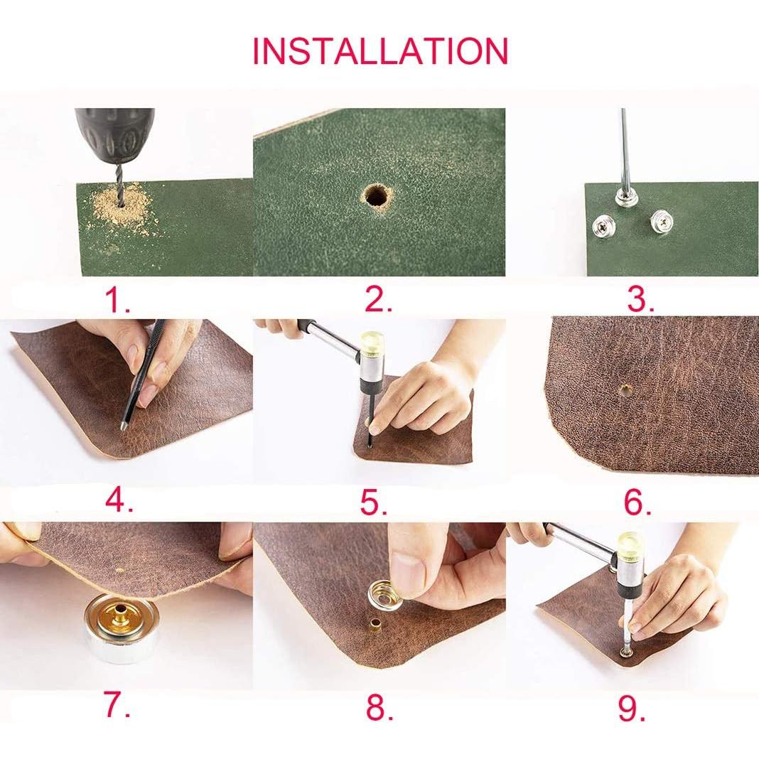 Kit de Botones de Lona 180 Piezas BetterJonny Acero Inoxidable