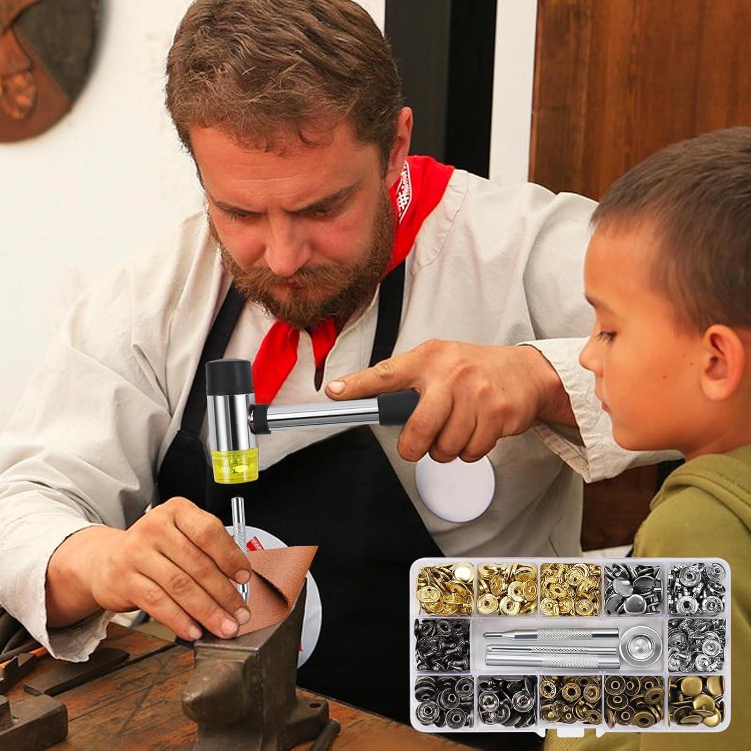 Kit de Botones a Presión PRECIHW 120 Sets 12mm 4 Colores