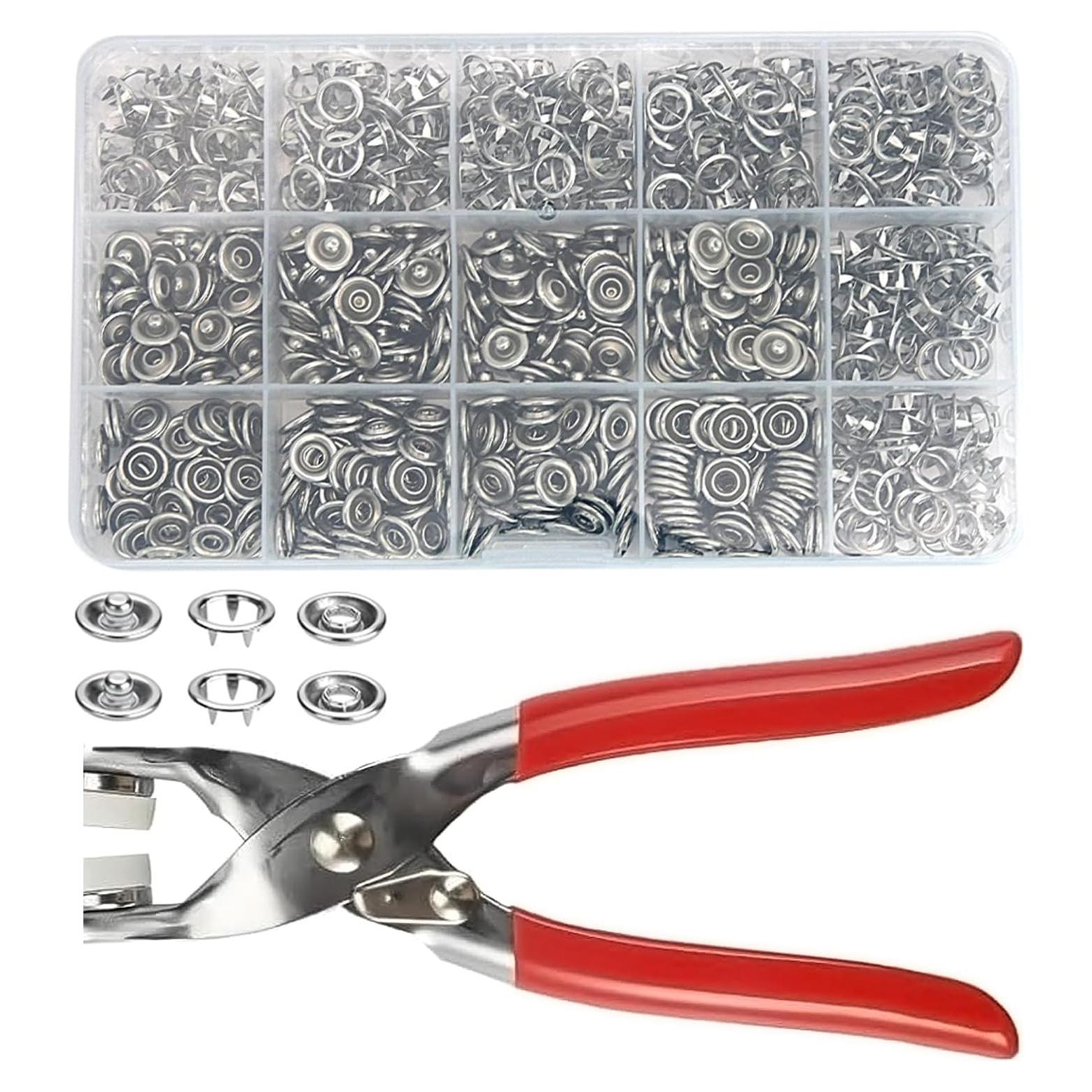 Kit de 200 Broches Metálicos 9.5mm con Herramienta JLNGTHONG