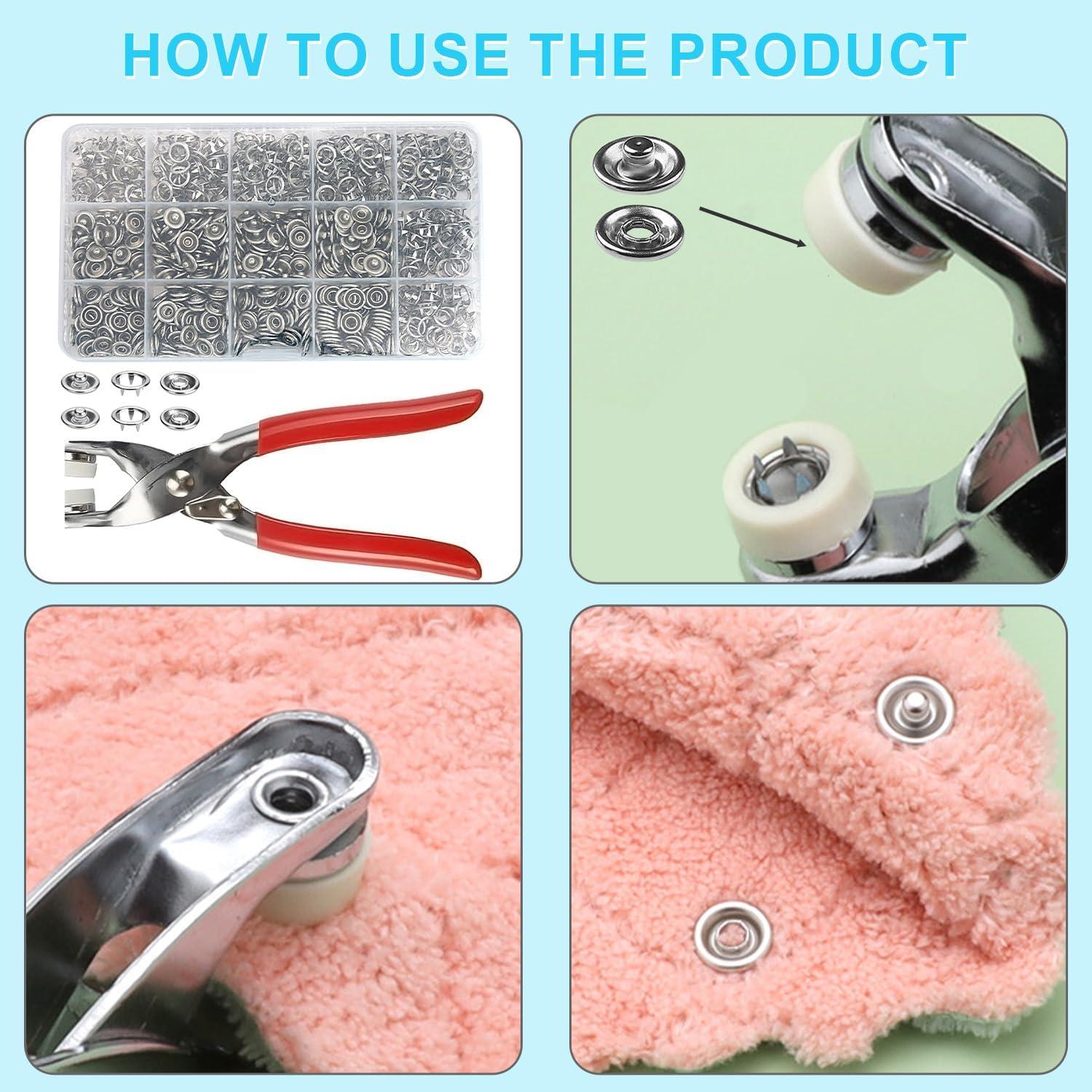 Kit de 200 Broches Metálicos 9.5mm con Herramienta JLNGTHONG