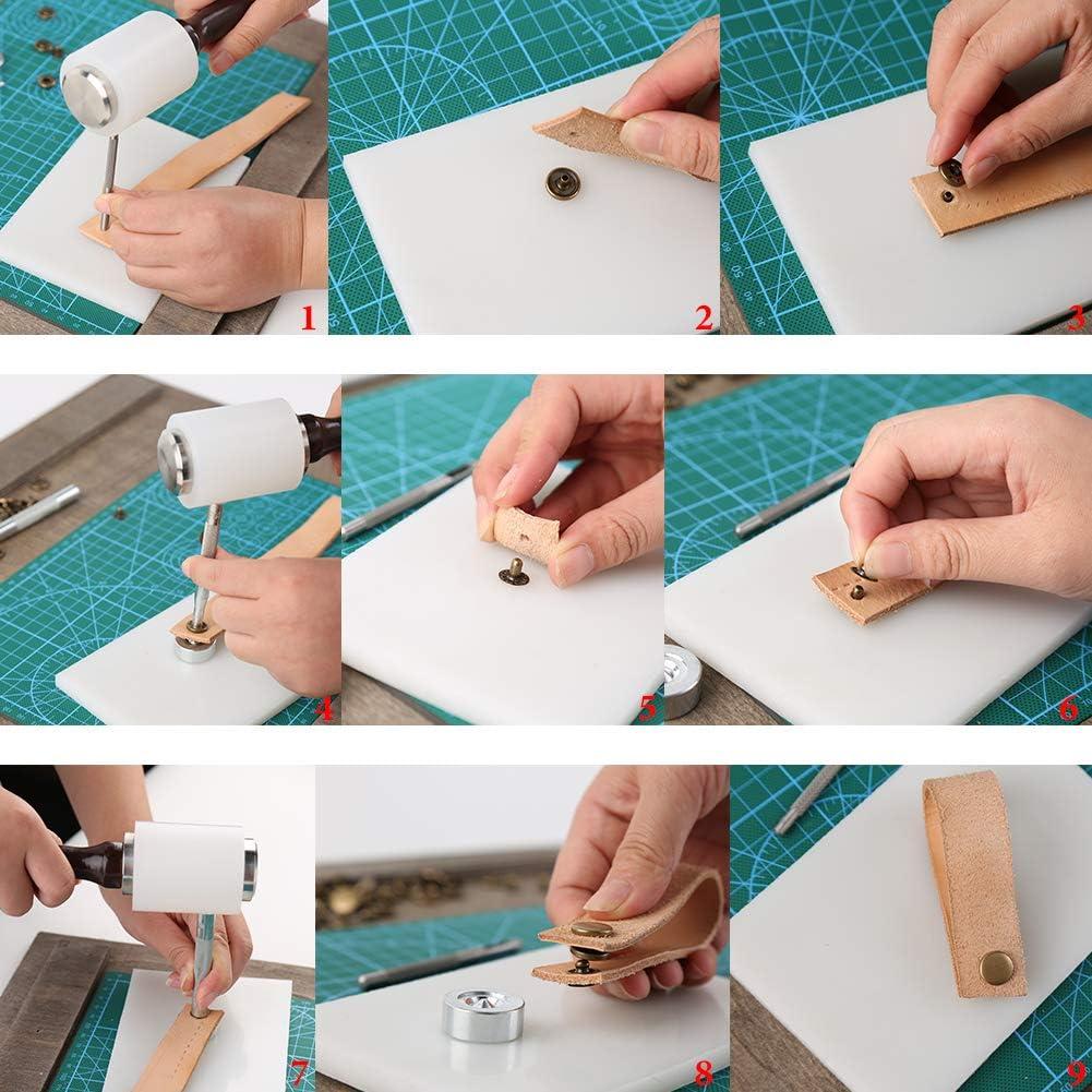 Kit de Botones de Presión QMNNMA Acero Inoxidable 40 Pcs