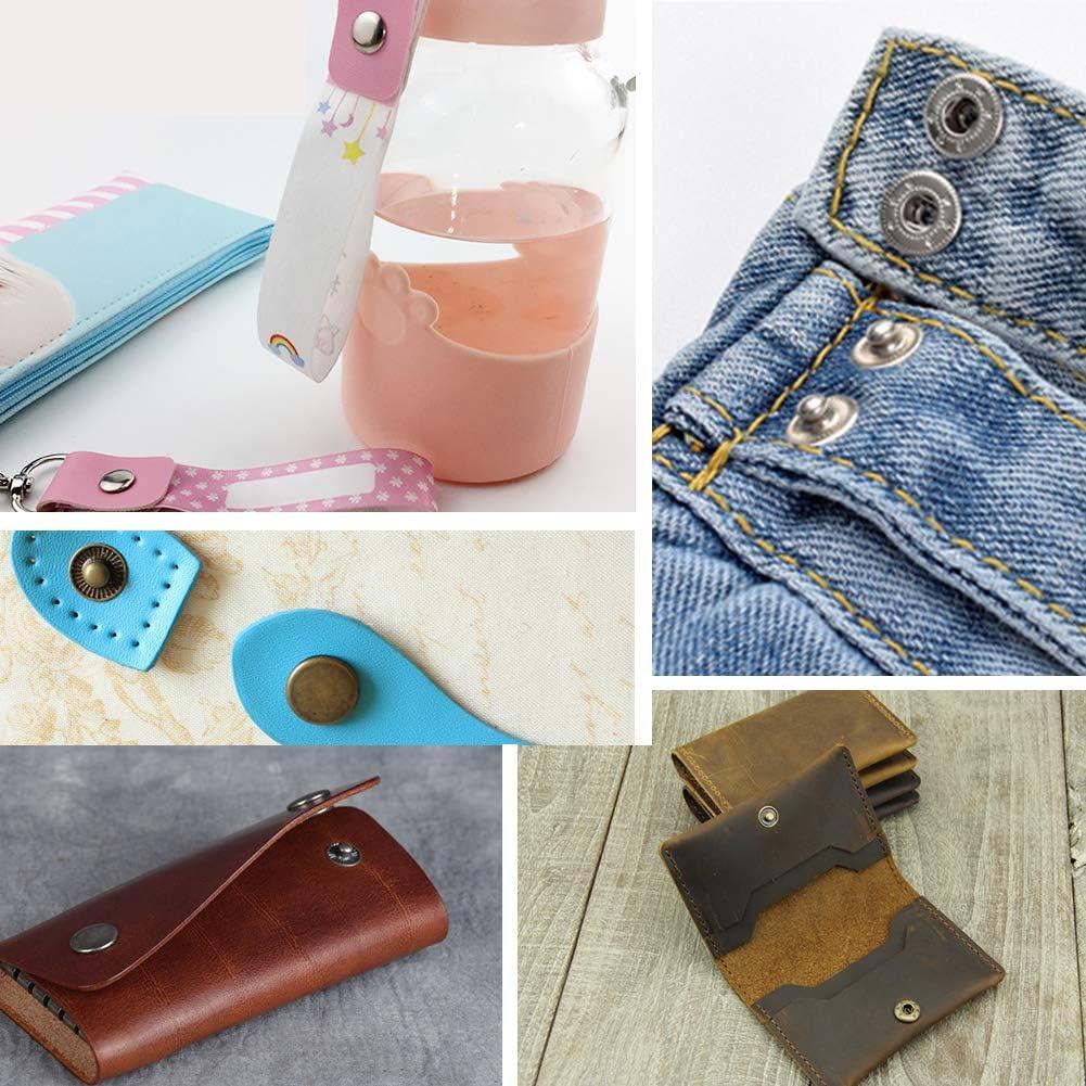 Kit de Botones de Presión QMNNMA Acero Inoxidable 40 Pcs