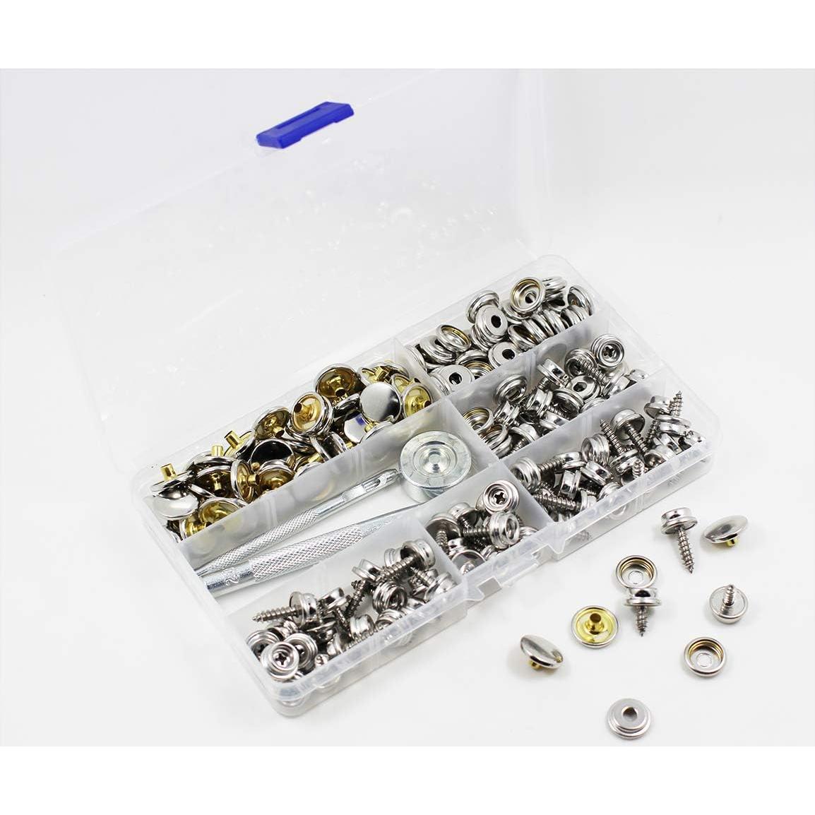 Kit de 180 Botones de Lona BetterJonny con Herramientas de Instalación