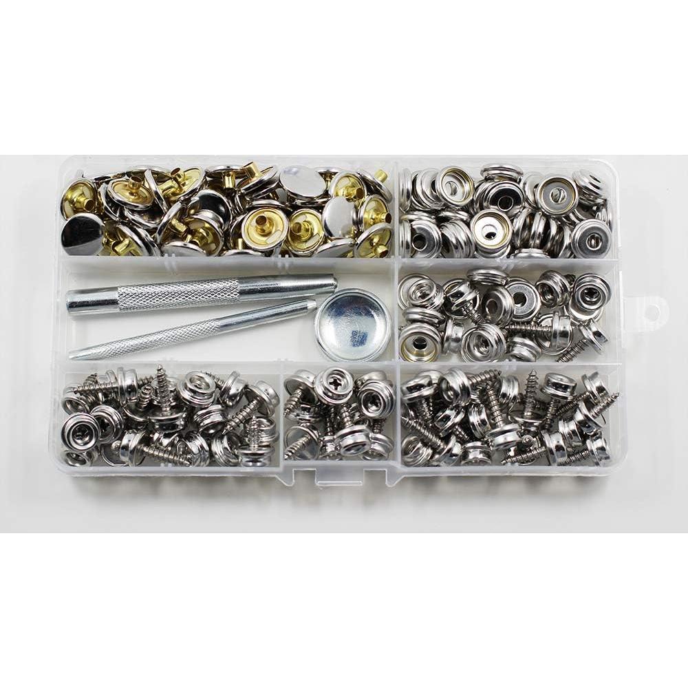 Kit de 180 Botones de Lona BetterJonny con Herramientas de Instalación