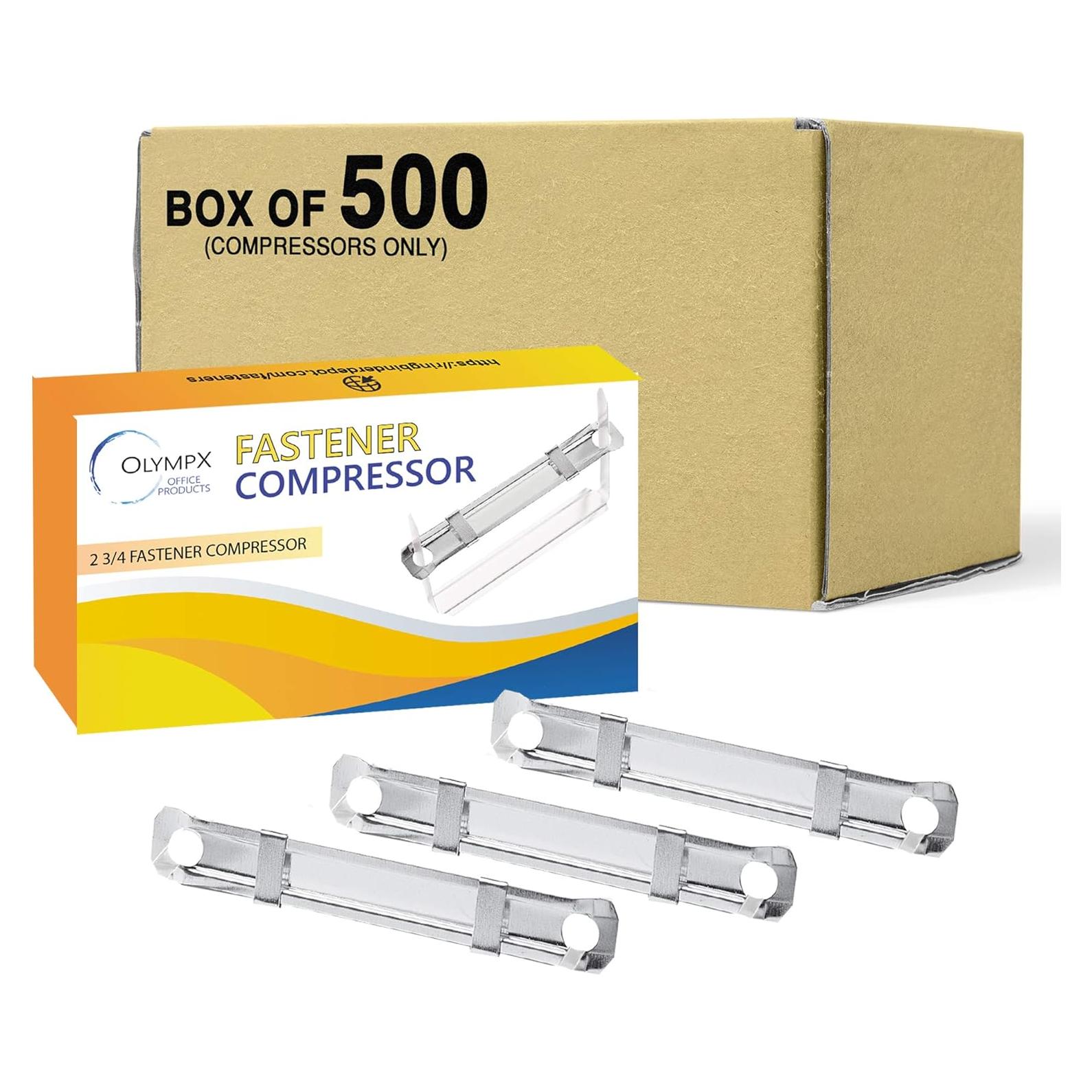 Compresores de Papel Olympx 500 Pcs Acero Plateado 2 Agujeros