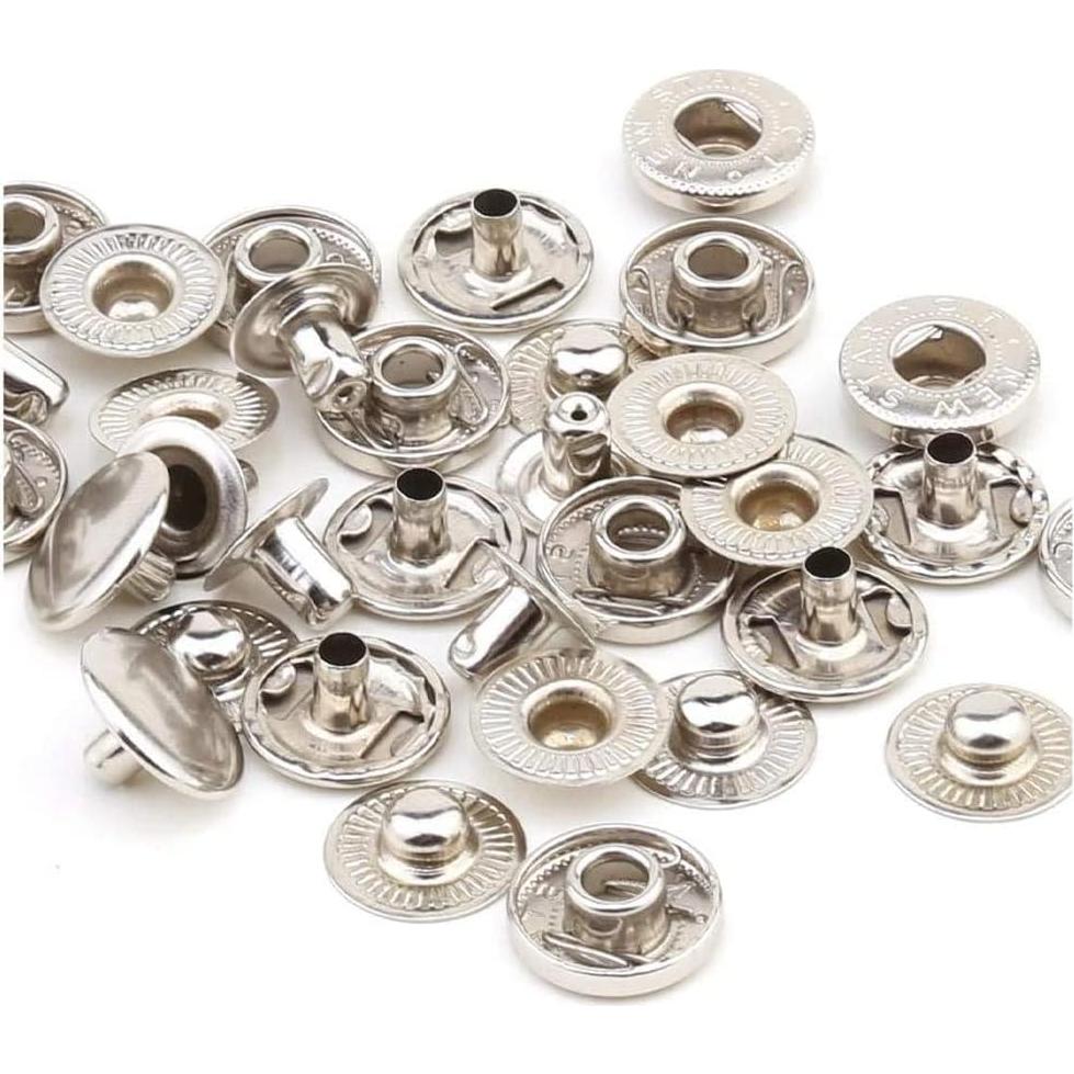 Botones a Presión de Moda Hobby Trendy 15mm Línea 24 Negro