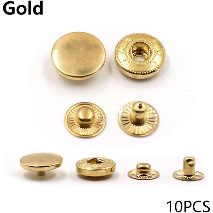 Botones a Presión de Moda Hobby Trendy 15mm Línea 24 Negro