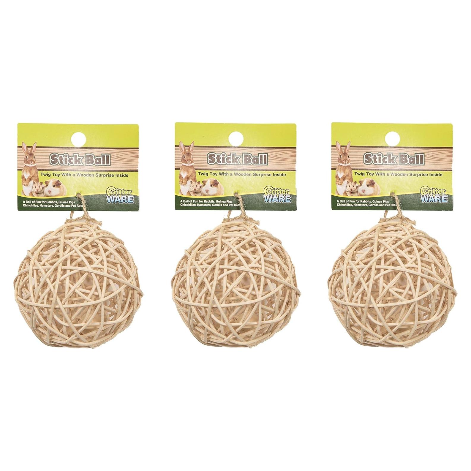 Golosinas para Mascotas Pequeñas Ware Nutty Stick Ball - Set de 3