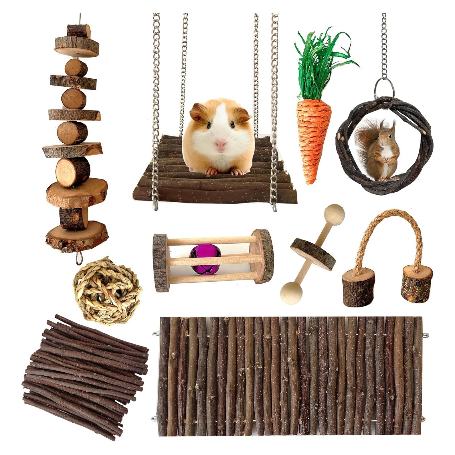 Set de Juguetes Masticables para Hámster Syhemtya - 9 Piezas