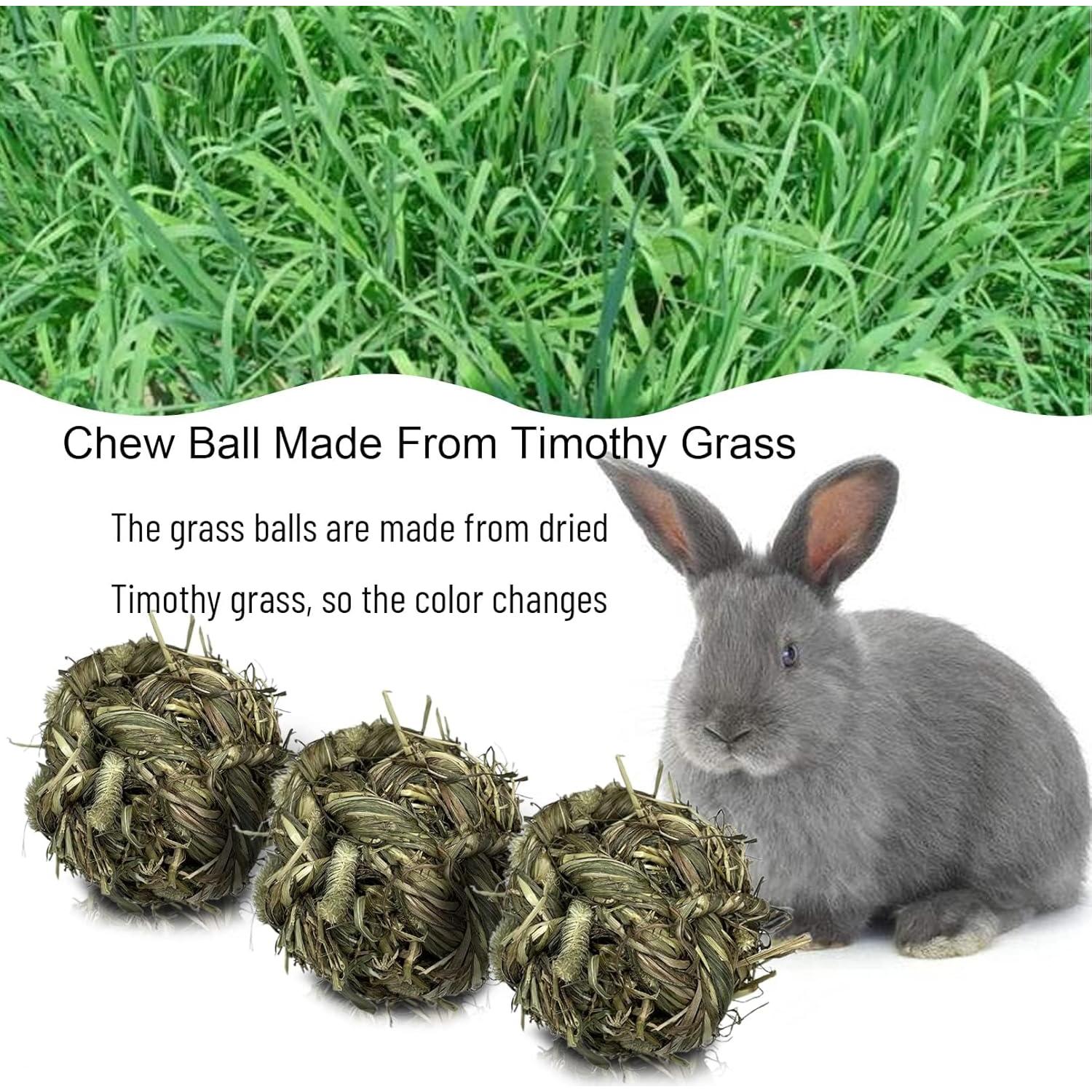 Bola de Hierba Timothy Tfwadmx para Conejos y Mascotas Pequeñas