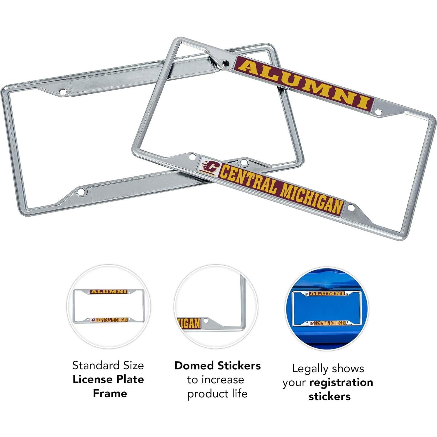 Marco de Placa de Licencia Desert Cactus CMU Chippewas 15.88x31.12cm