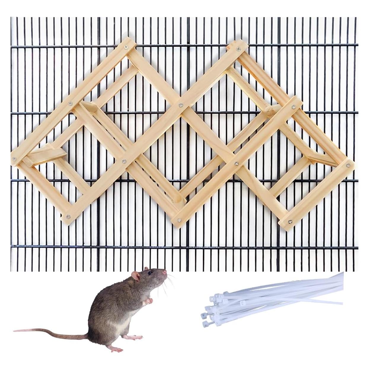 Juguete de Escalada de Madera QYILUARE Mediano para Ratas