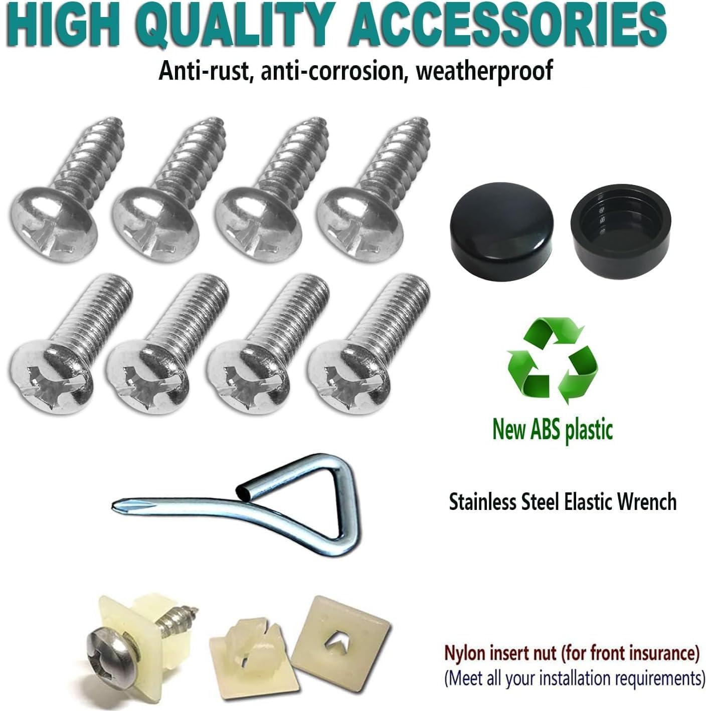 Marco de Placa de Licencia Patriótico Tuersan con Bandera EE. UU.