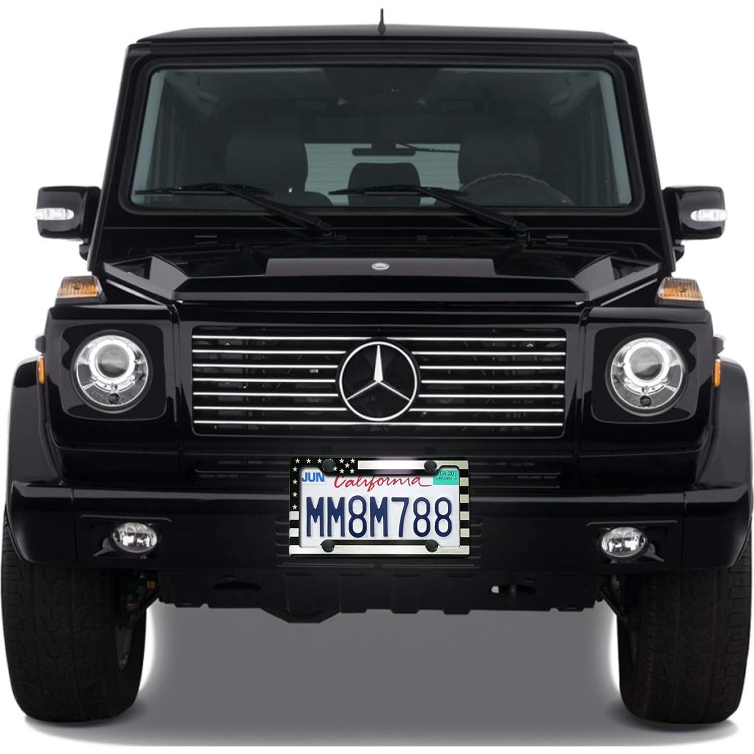 Marco de Placa de Licencia Patriótico Tuersan con Bandera EE. UU.