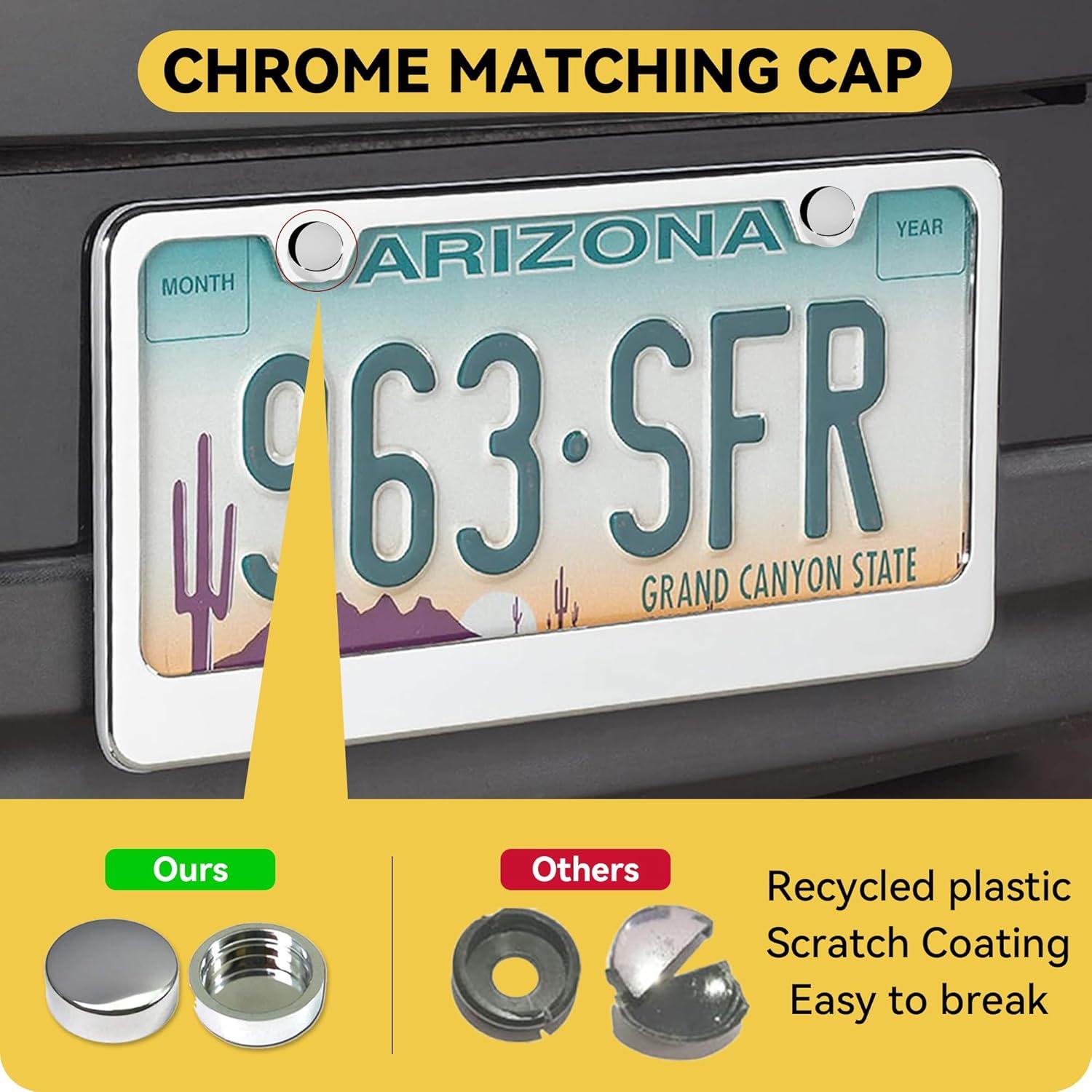 Marco de Placa de Licencia Acero Inoxidable FlamaX 2 Unidades