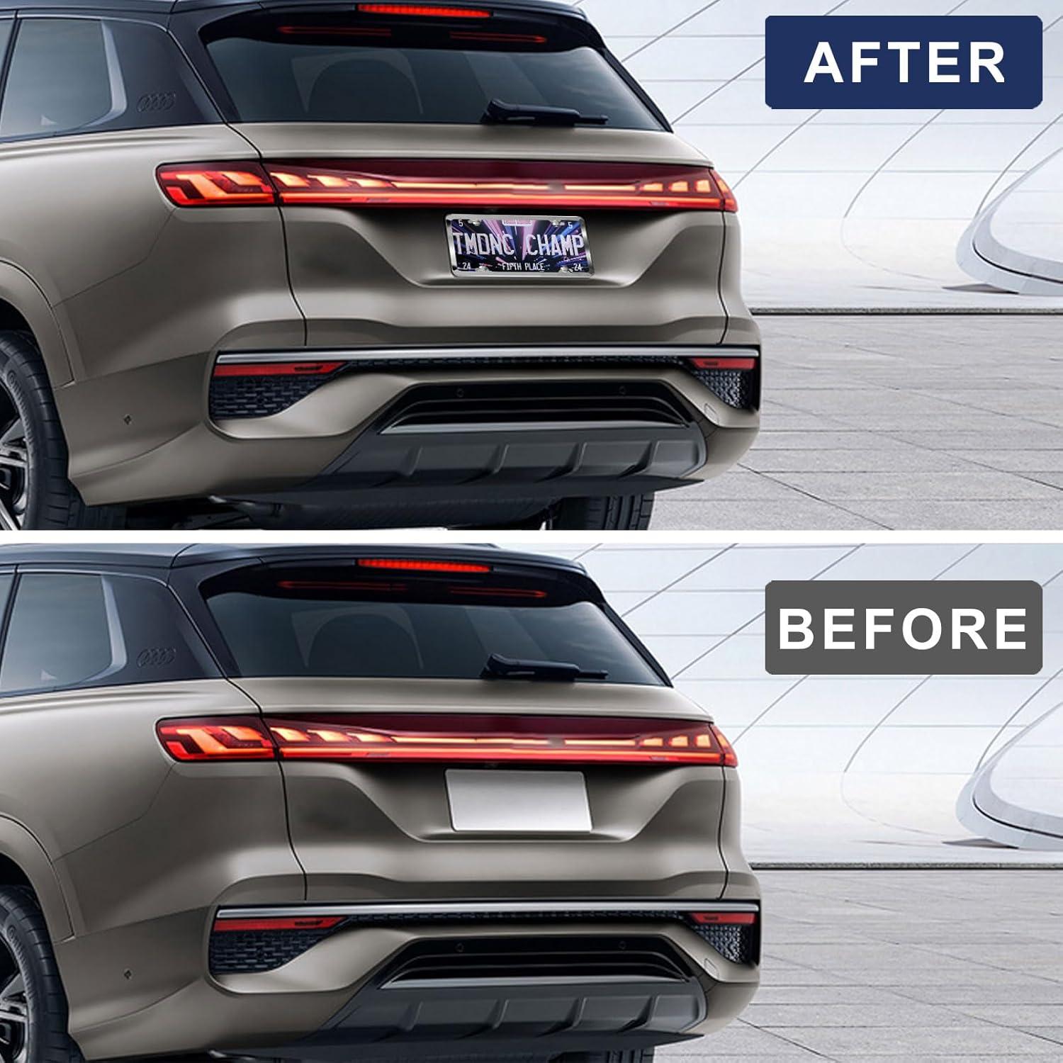 Marco de Placa de Licencia Acero Inoxidable Cromado 2 Pcs