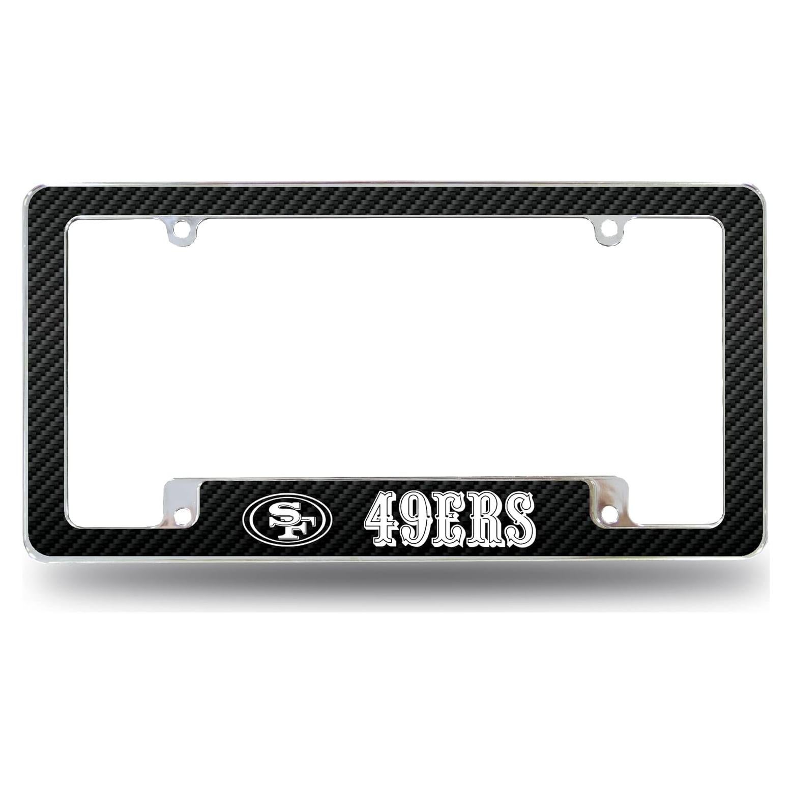 Marco de Placa de Licencia Rico Industries NFL 49ers Negro 30.48x15.24 cm