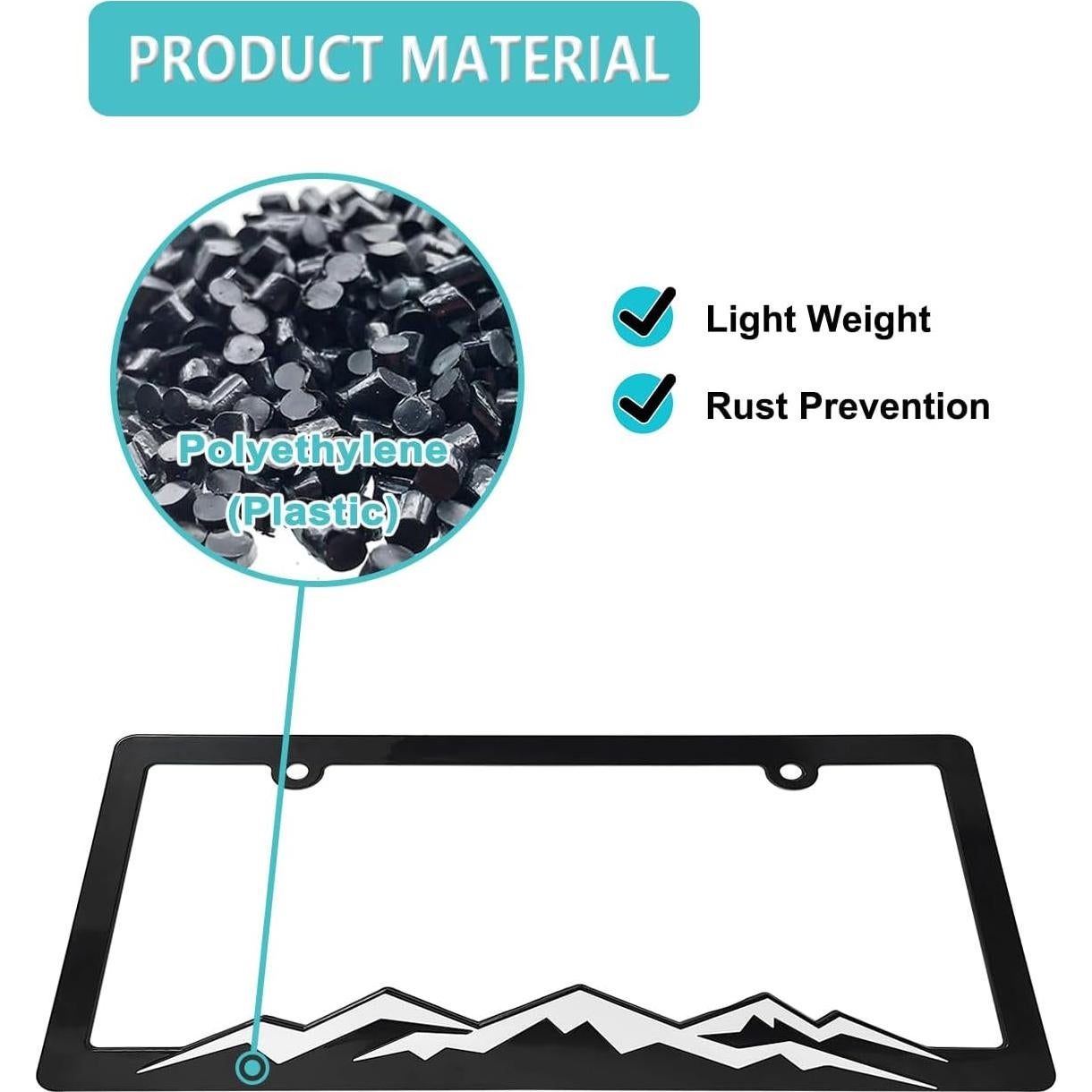 Marco de Placa de Licencia NJNYLLC Blanco Universal 30.5x15.2cm