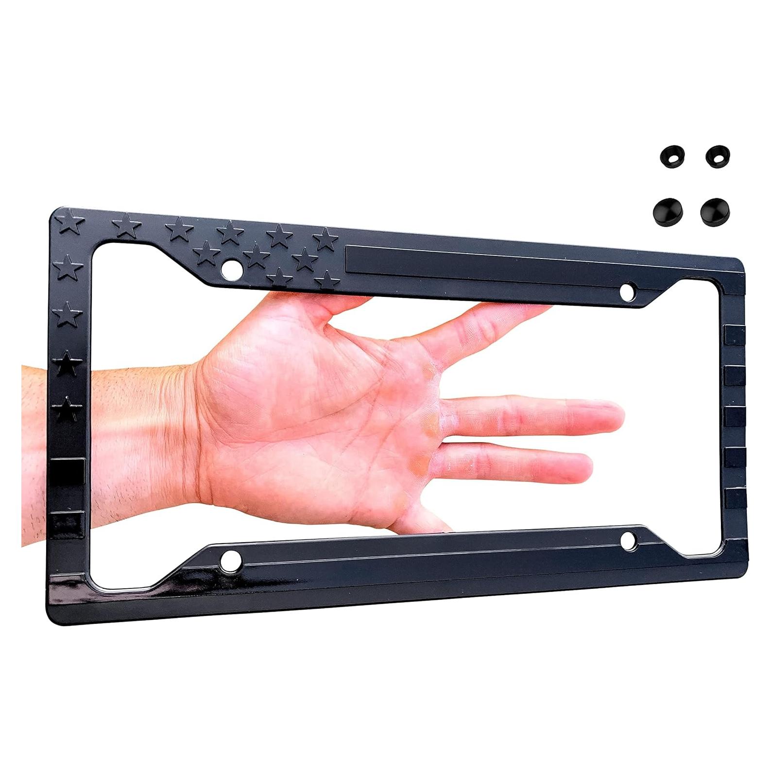 Marco de Placa de Matrícula Tactilian con Bandera Americana 3D