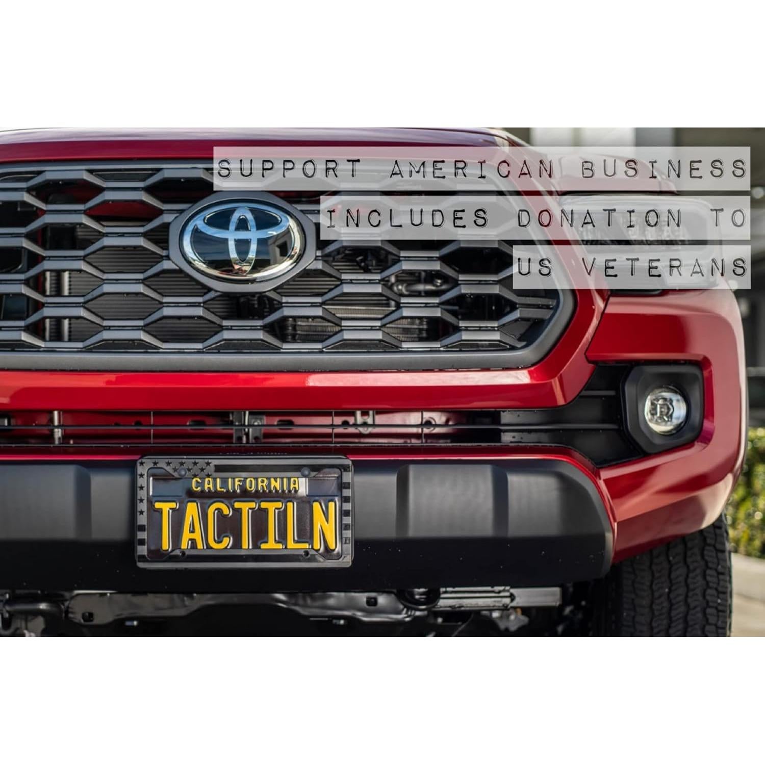 Marco de Placa de Matrícula Tactilian con Bandera Americana 3D