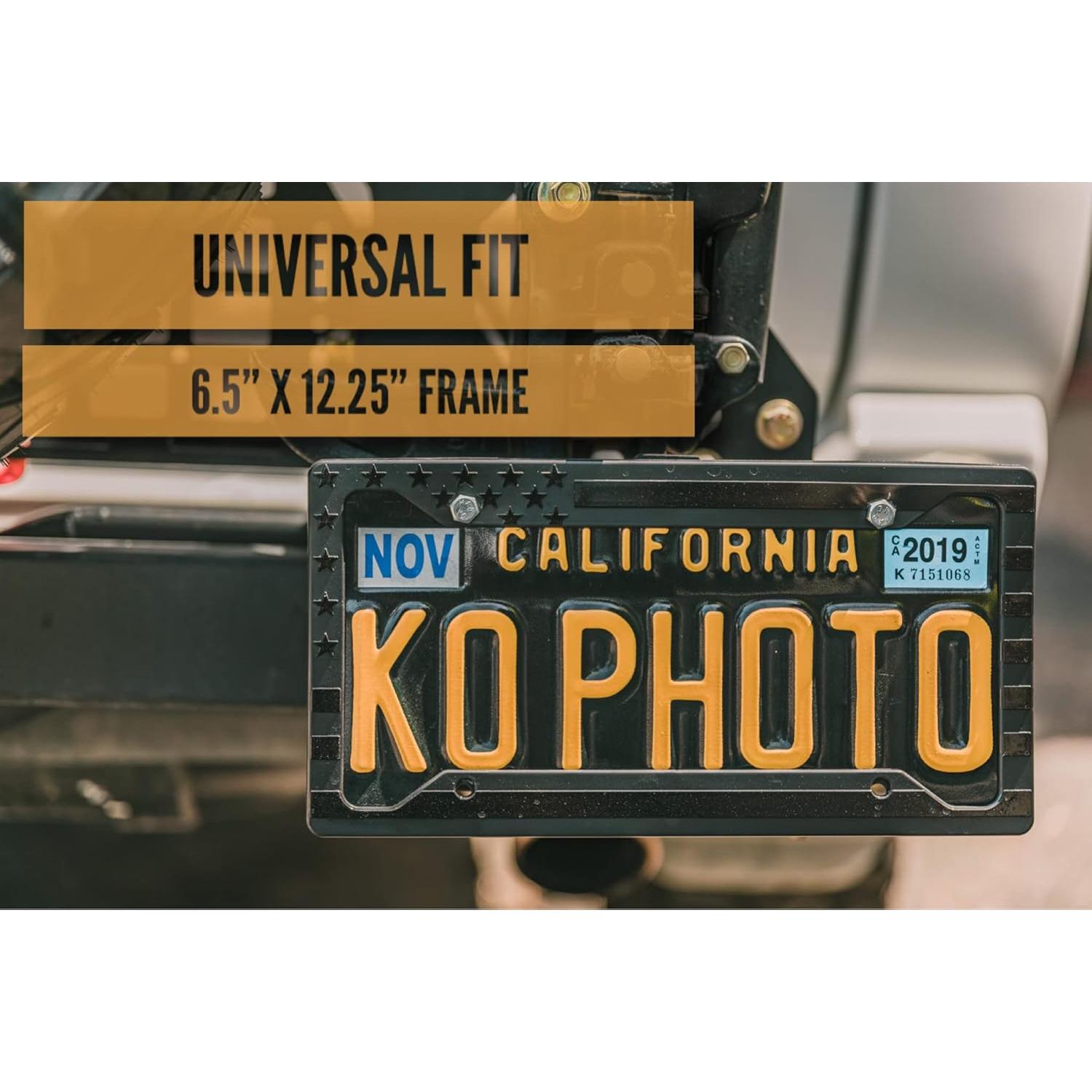 Marco de Placa de Matrícula Tactilian con Bandera Americana 3D