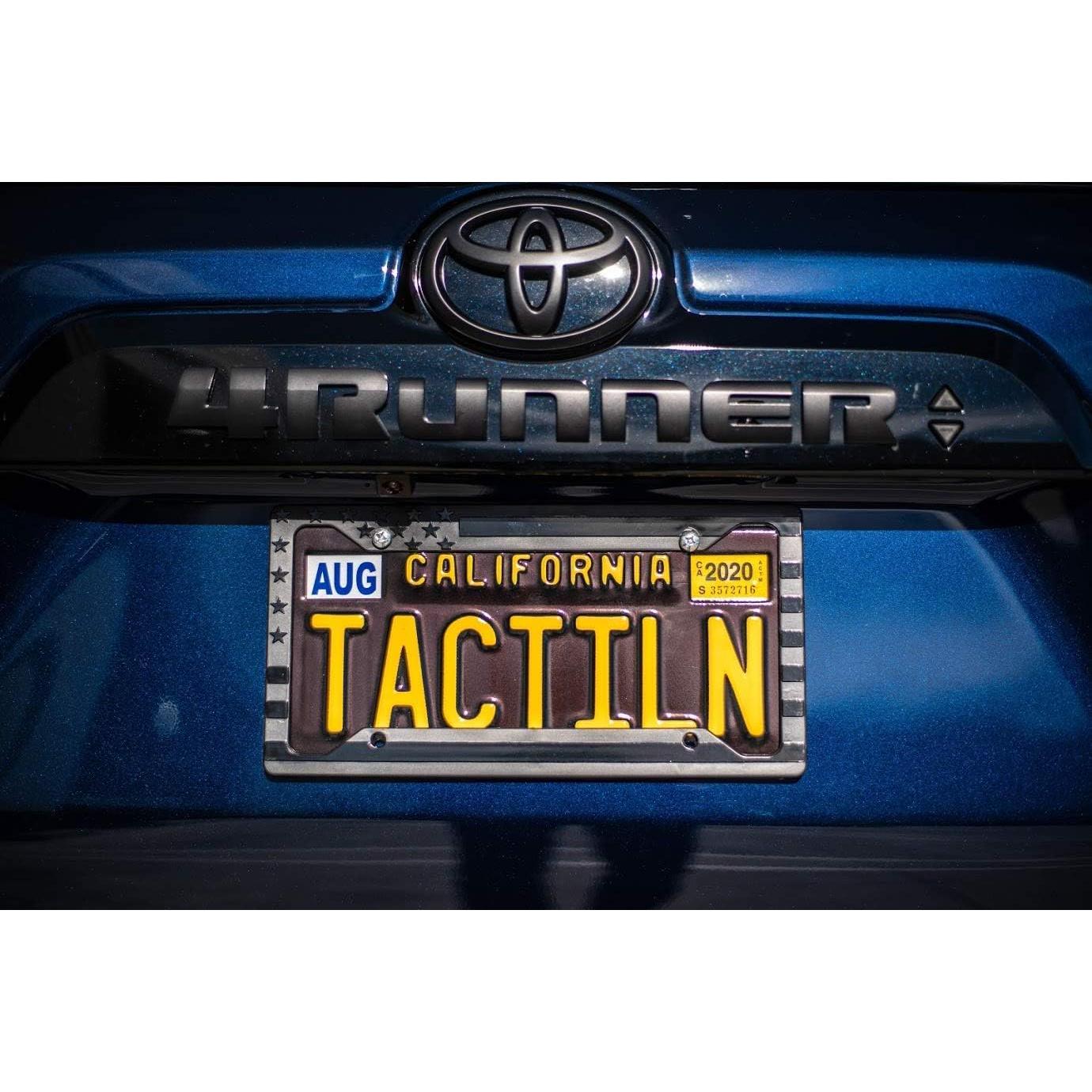 Marco de Placa de Matrícula Tactilian con Bandera Americana 3D