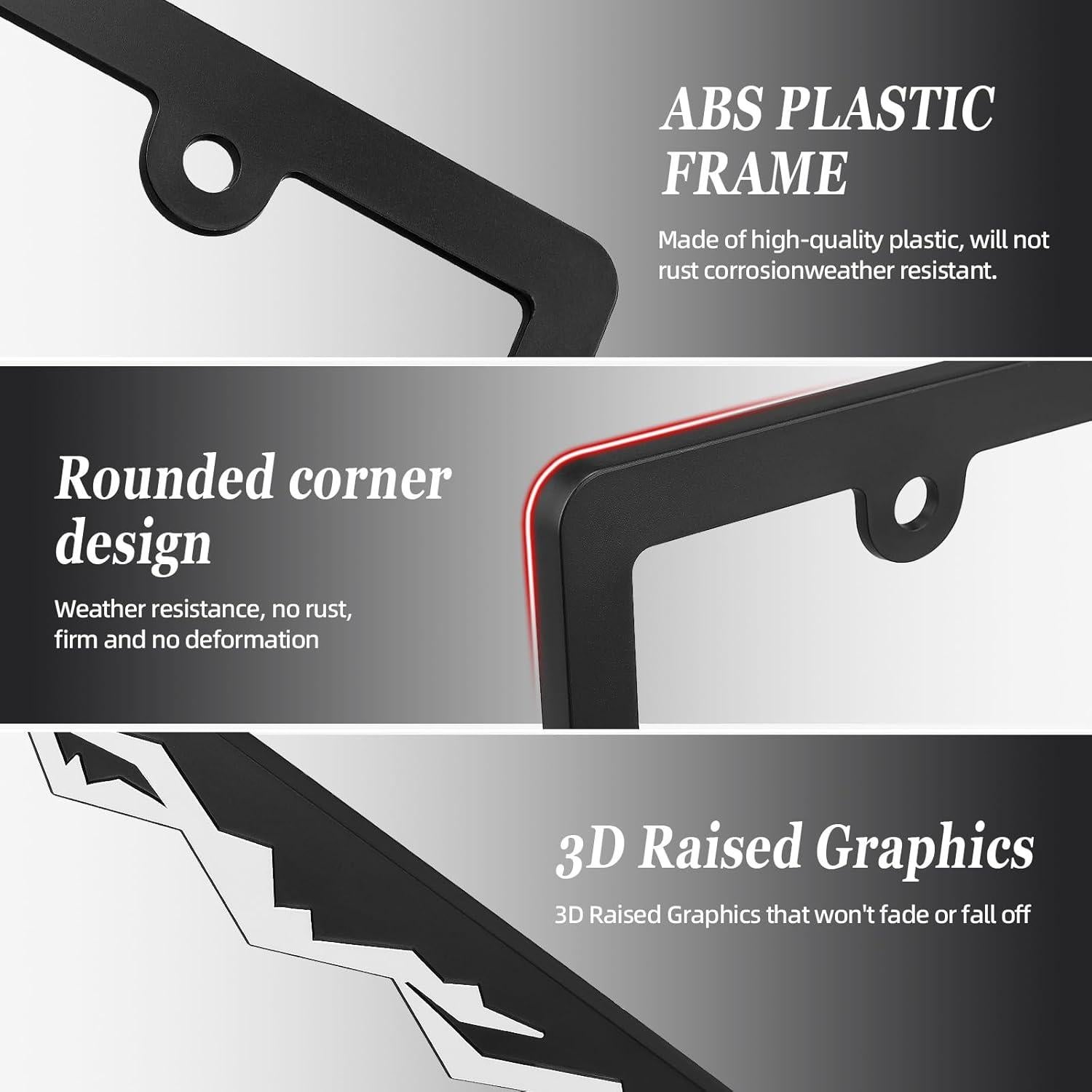 Marco de Placa de Licencia XCLPF XC0288 Off Road 2 Piezas