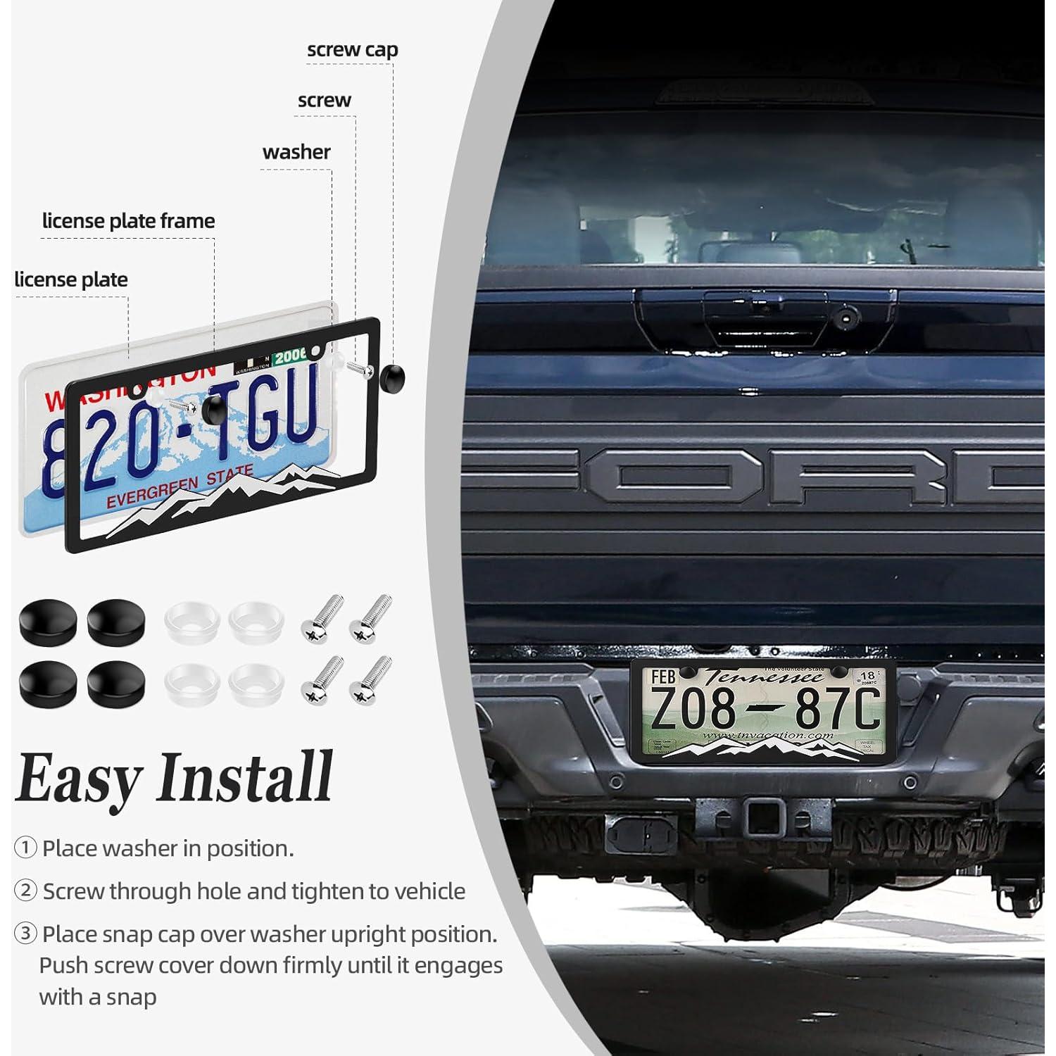 Marco de Placa de Licencia XCLPF XC0288 Off Road 2 Piezas