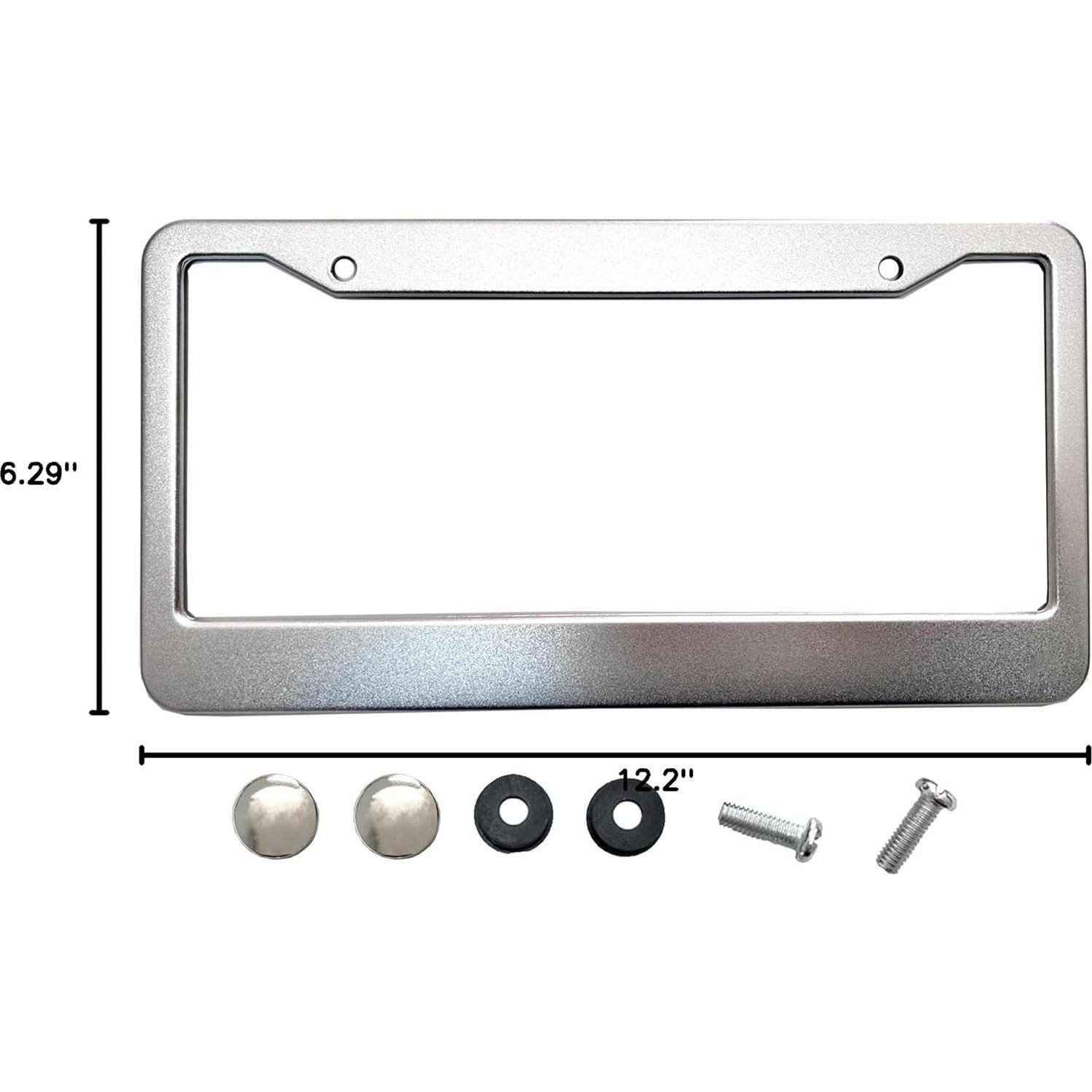 Marco de Placa de Licencia Aluminio Muxkenper Plata Universal