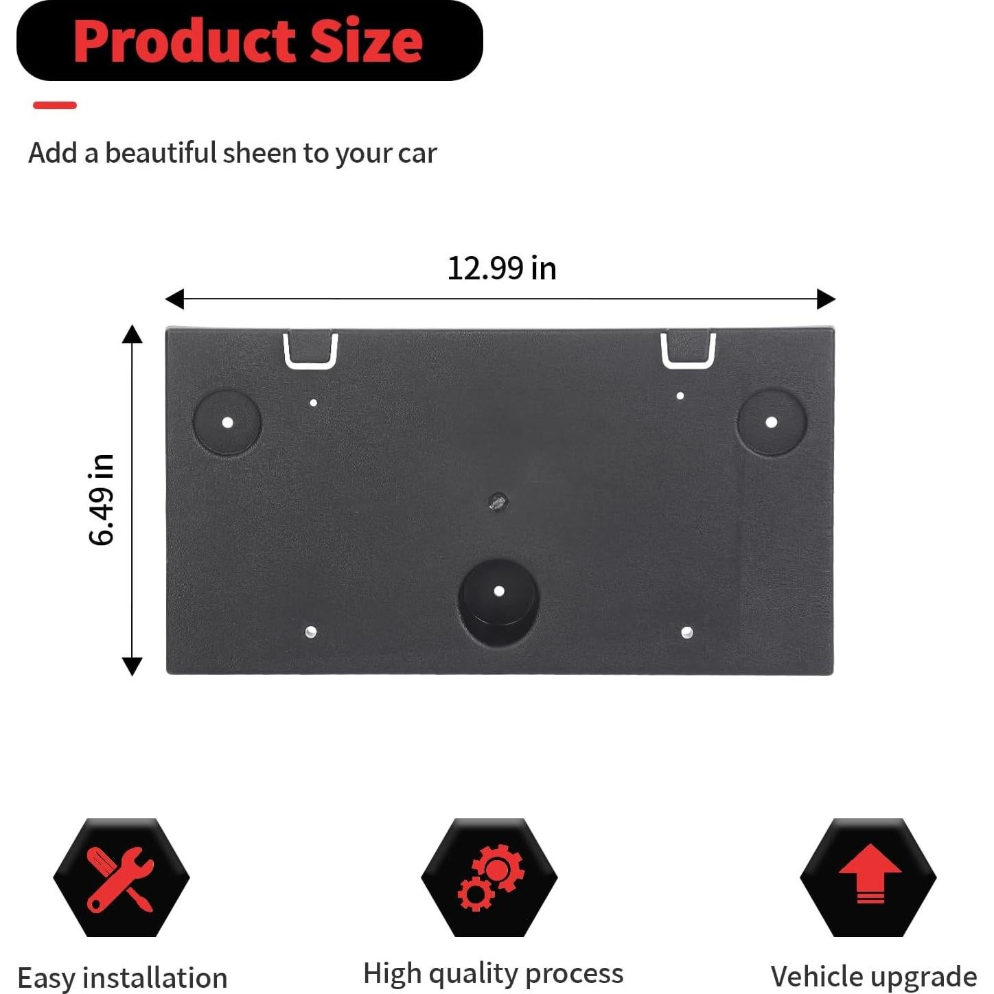 Soporte de Placa de Licencia RT-TCZ para Ford Expedition 2018-2024