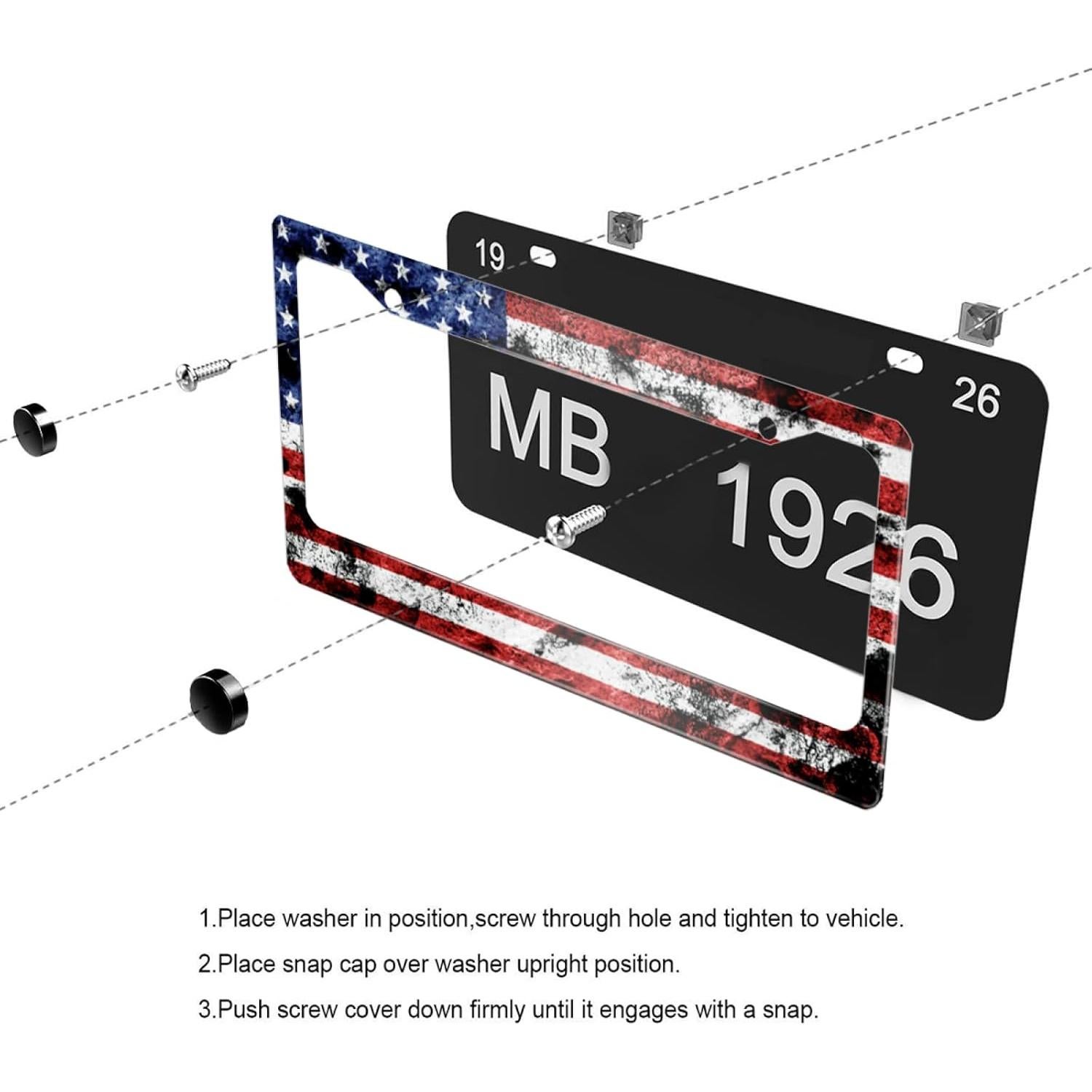 Marco de Placa de Licencia Personalizado Invincibleframe 30.99x16cm