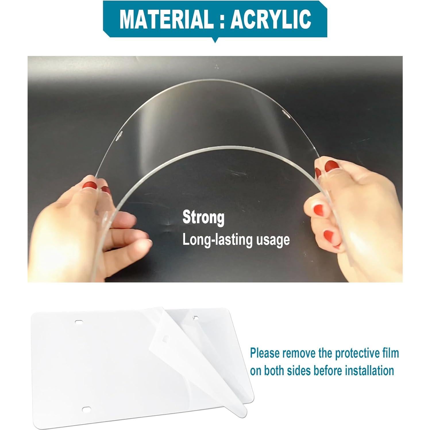 Cubierta de Placa de Licencia RCKJNJ Transparente y Marco Negro