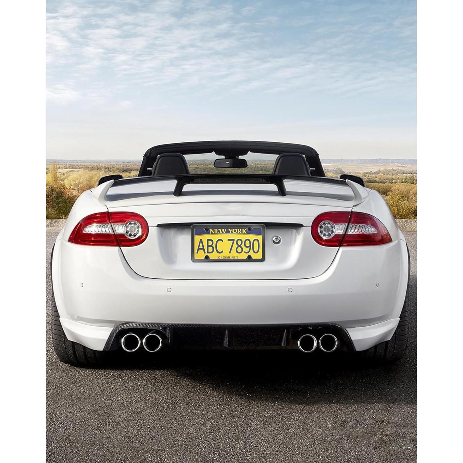 Cubierta de Placa de Licencia RCKJNJ Transparente y Marco Negro