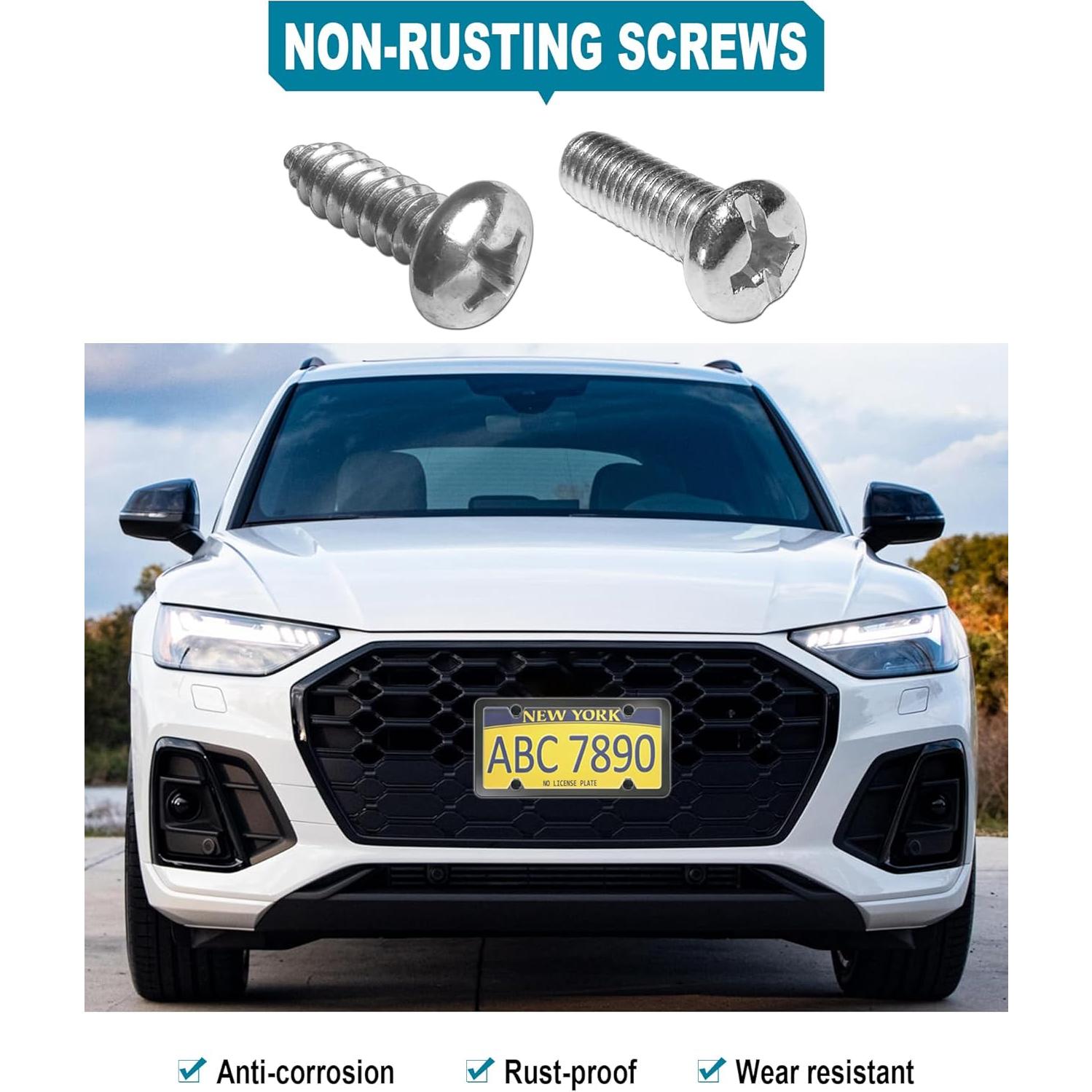 Cubierta de Placa de Licencia RCKJNJ Transparente y Marco Negro