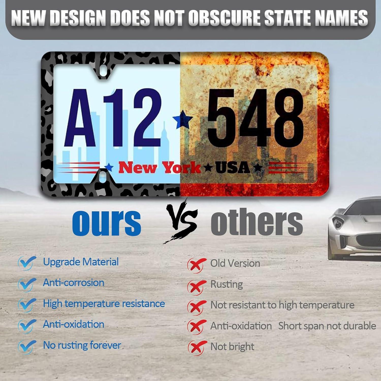 Marco de Placa de Licencia Ceckooty Leopardo Gris 31.2x16cm