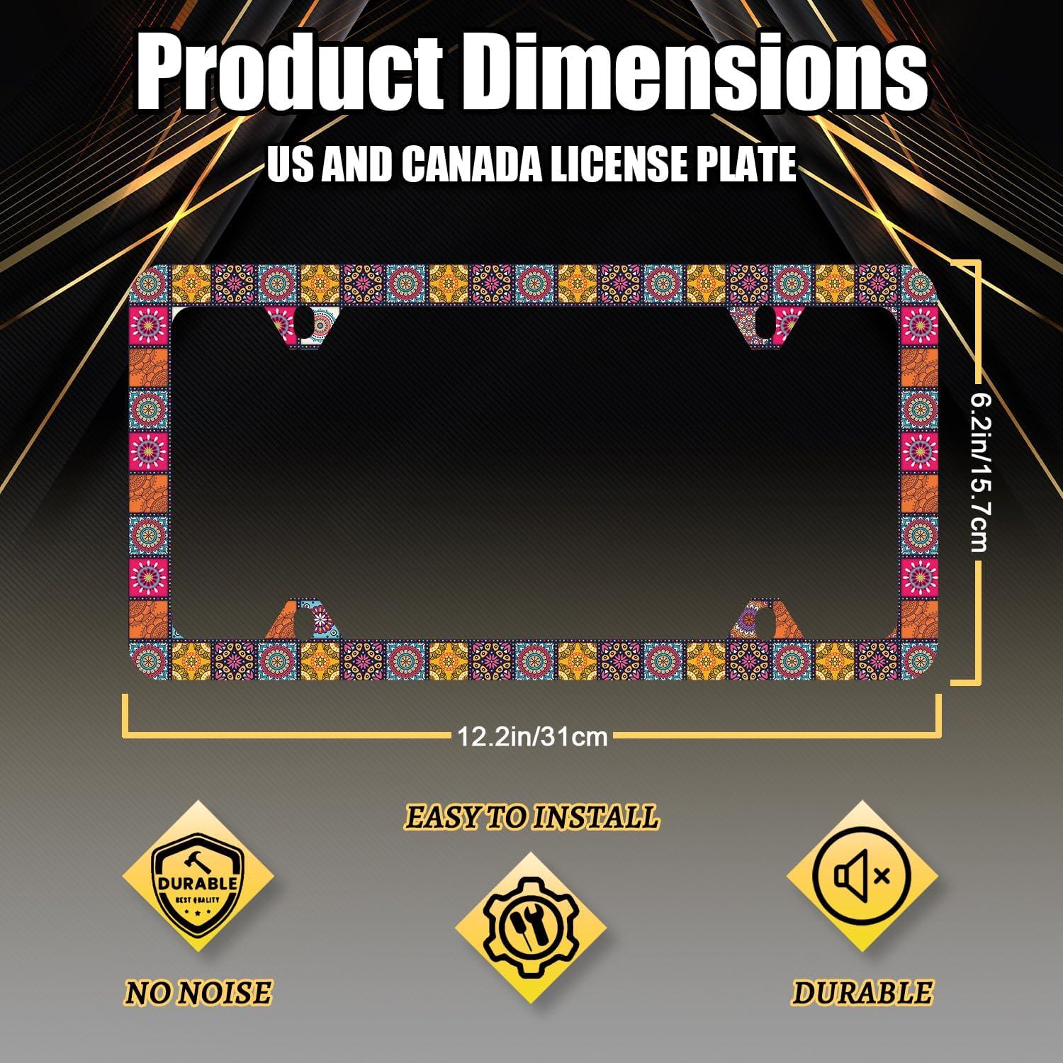 Marco de Placa de Licencia MUAWUOIK Acero Inoxidable 31.2x16cm