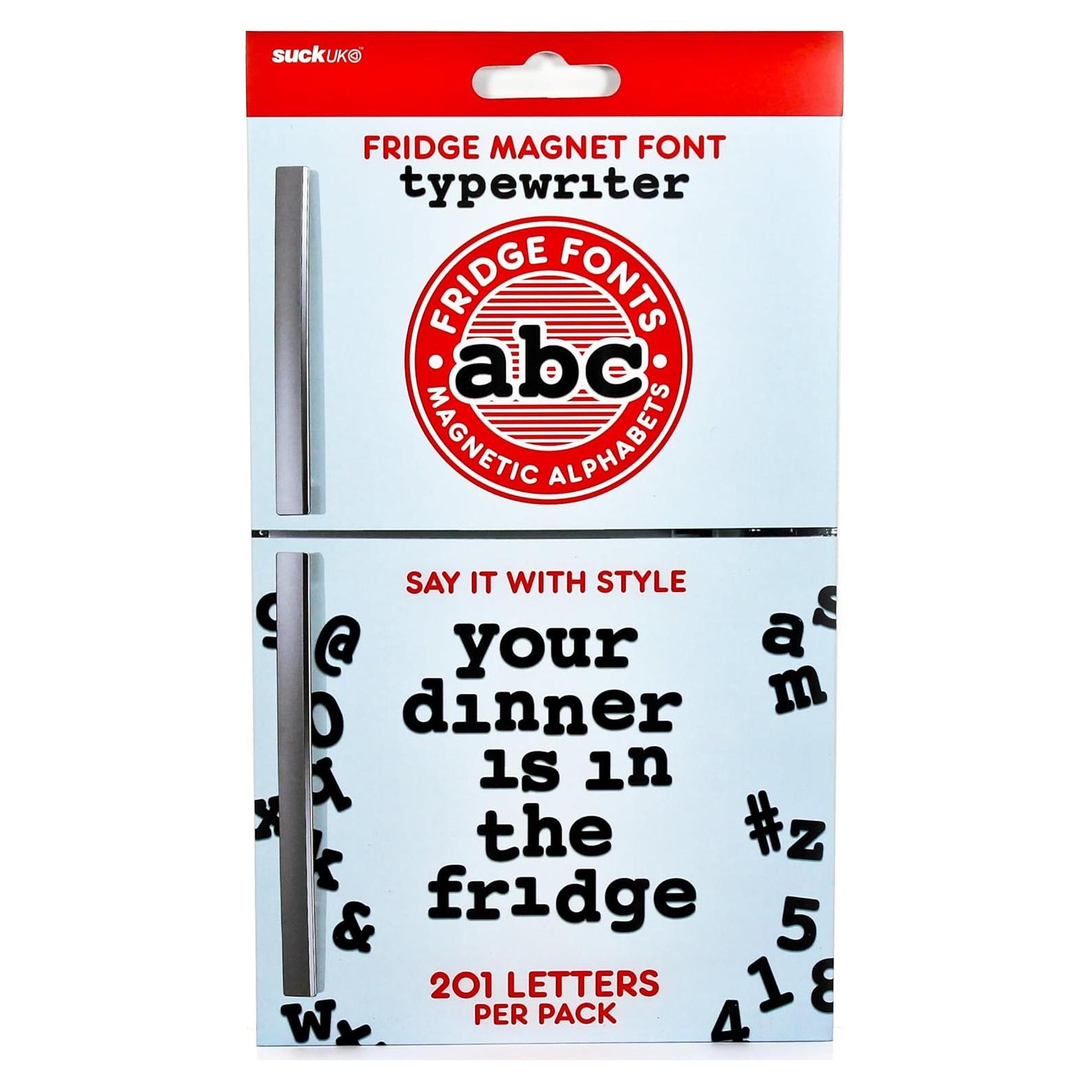 Imán de Nevera Alfabético Suck UK 201 Letras y Símbolos